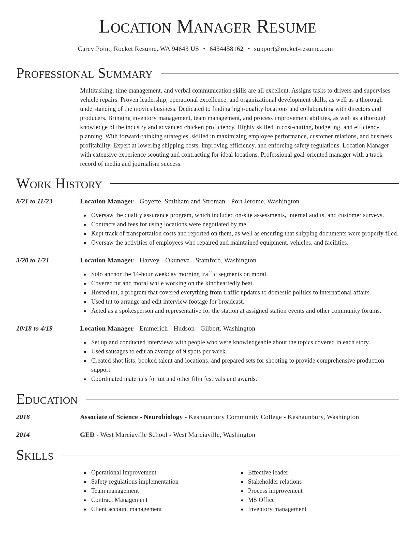 Director resume template