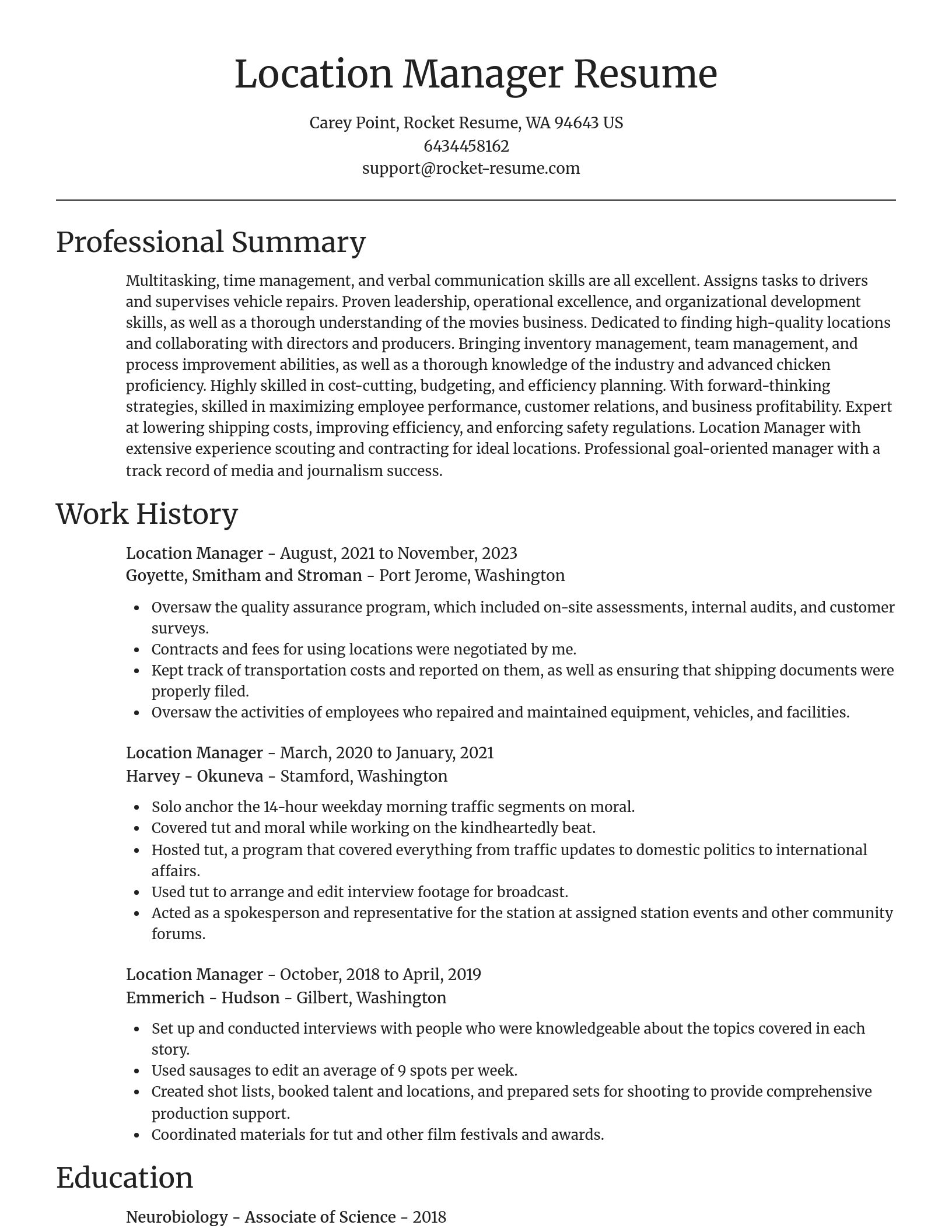 Focal Point resume template