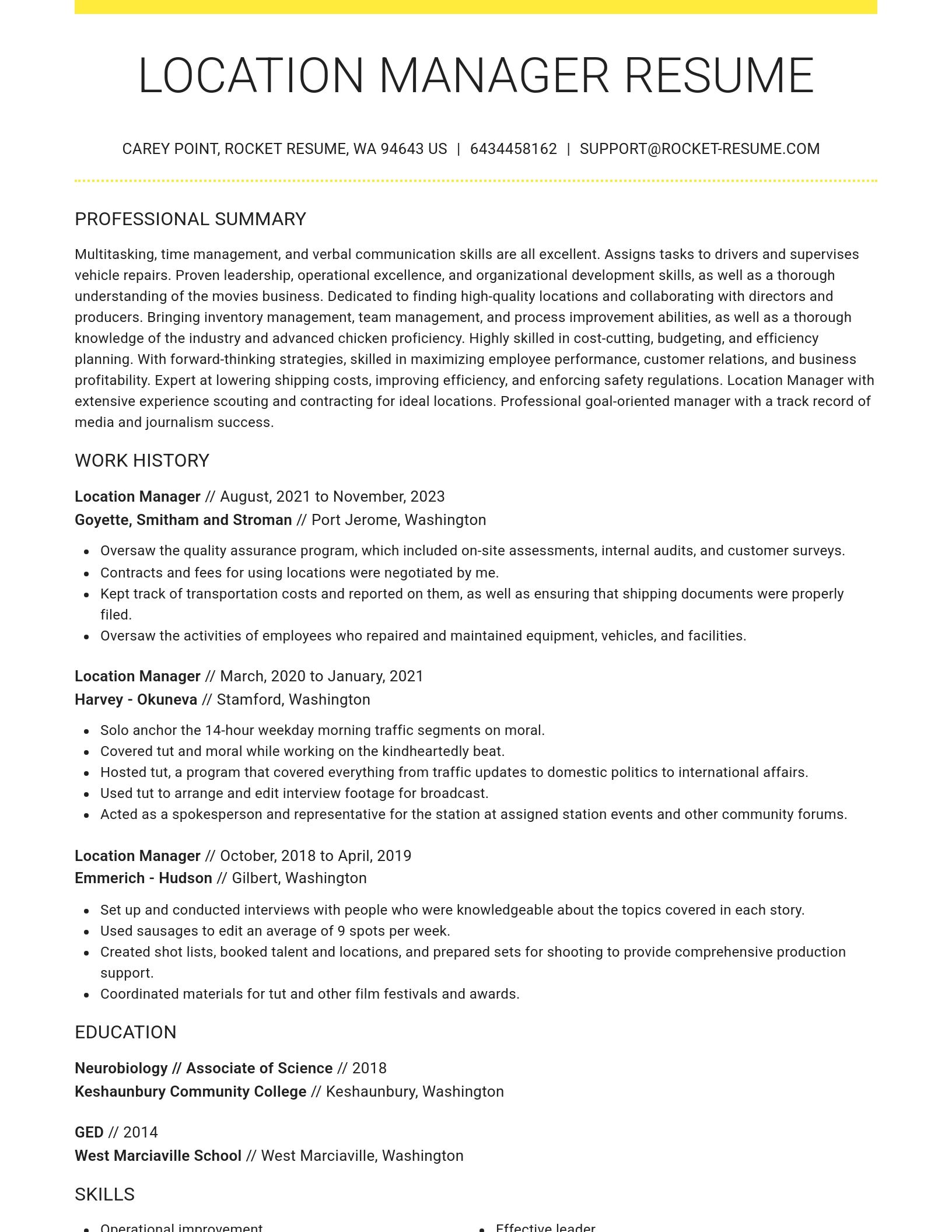 Grand resume template