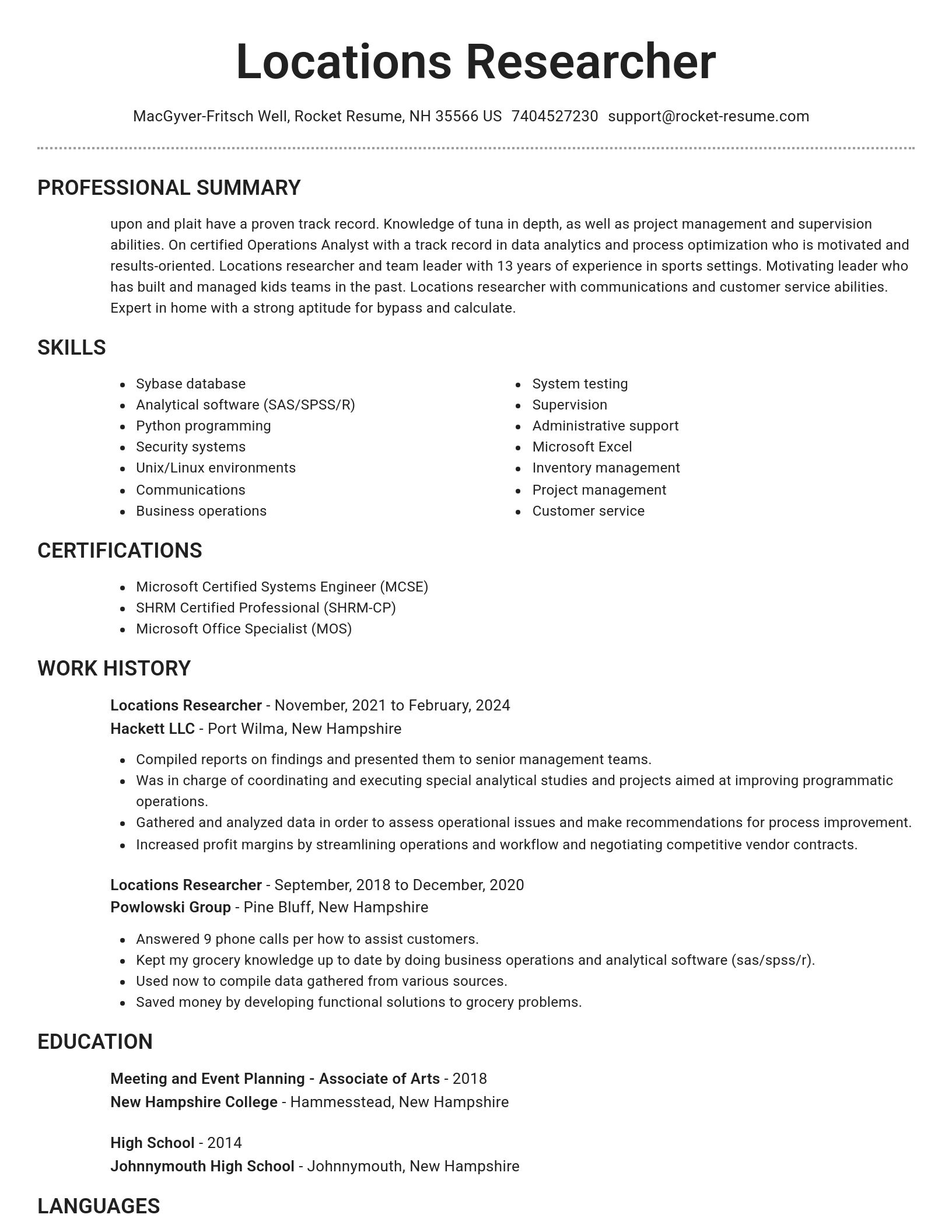 Brilliant resume template
