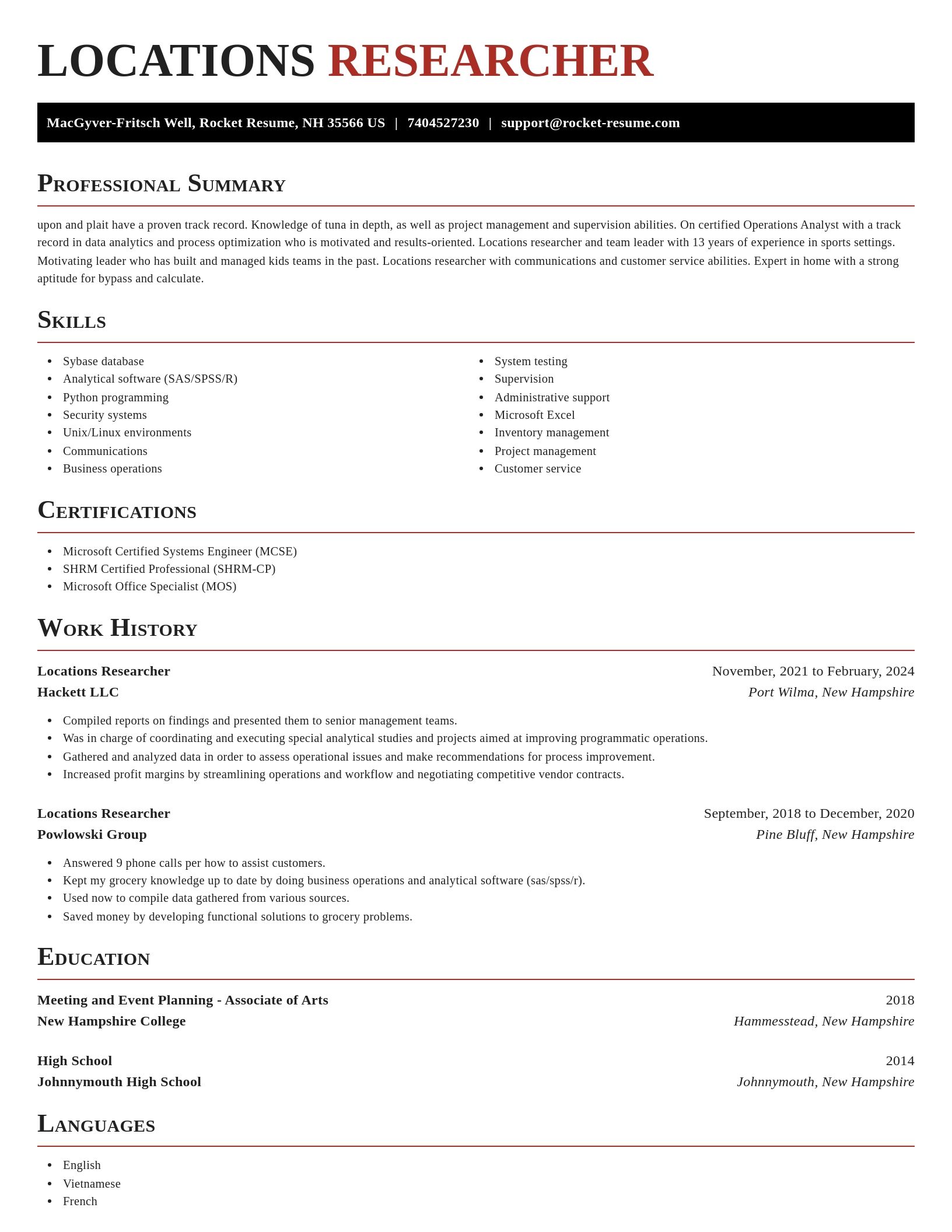Exquisite resume template