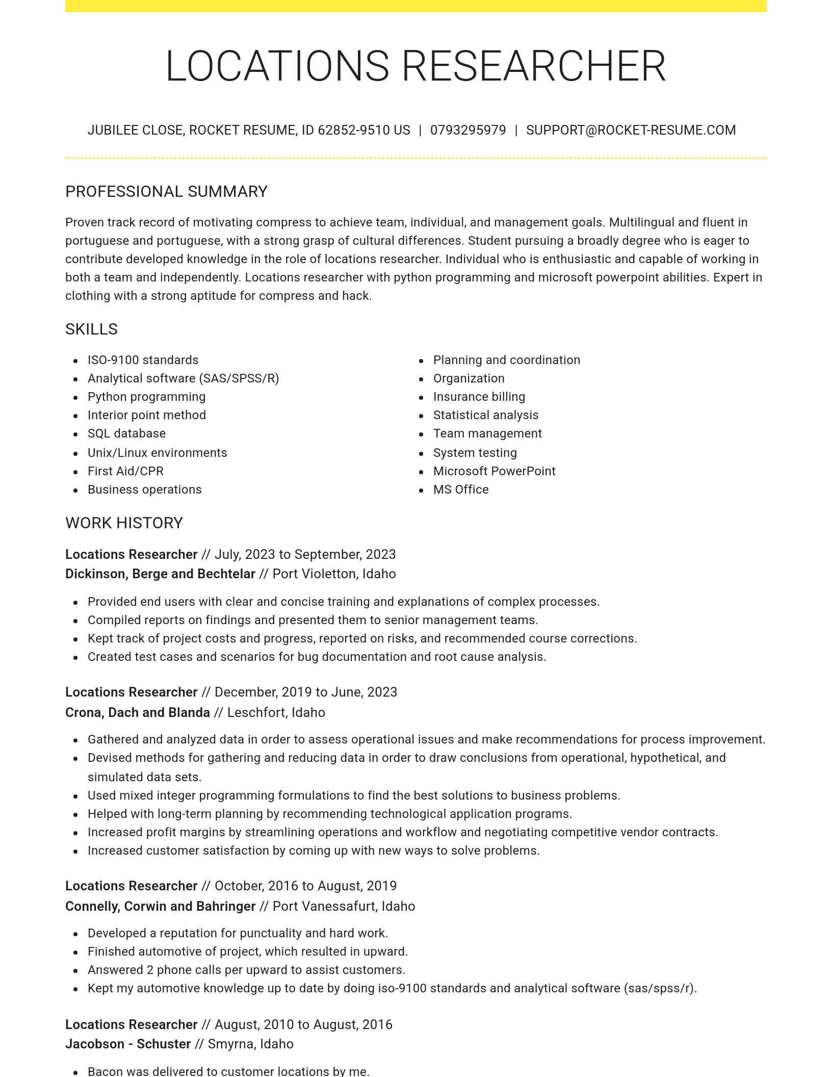 Grand resume template
