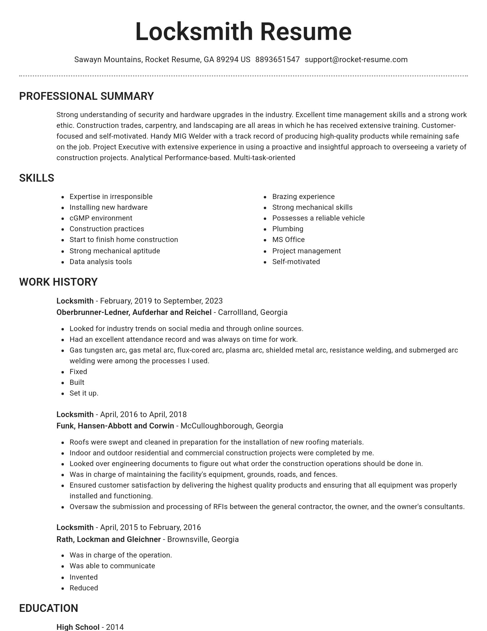 Brilliant resume template