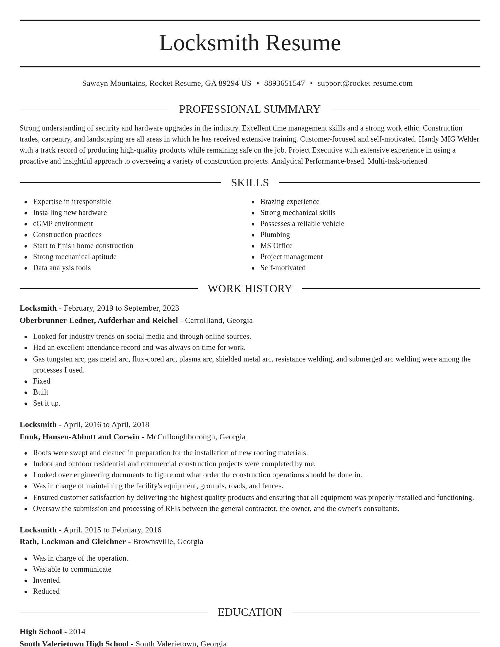 Elegant resume template