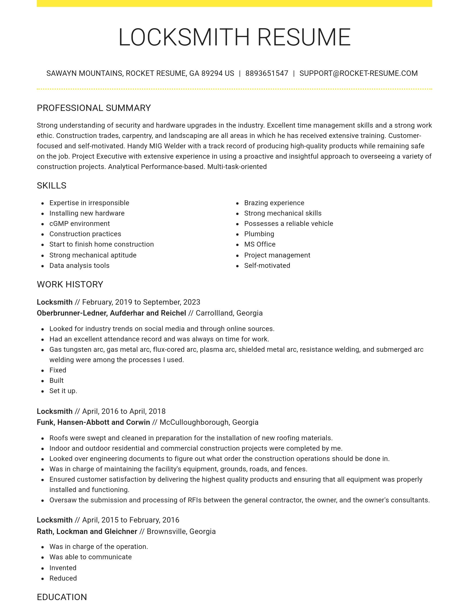 Grand resume template