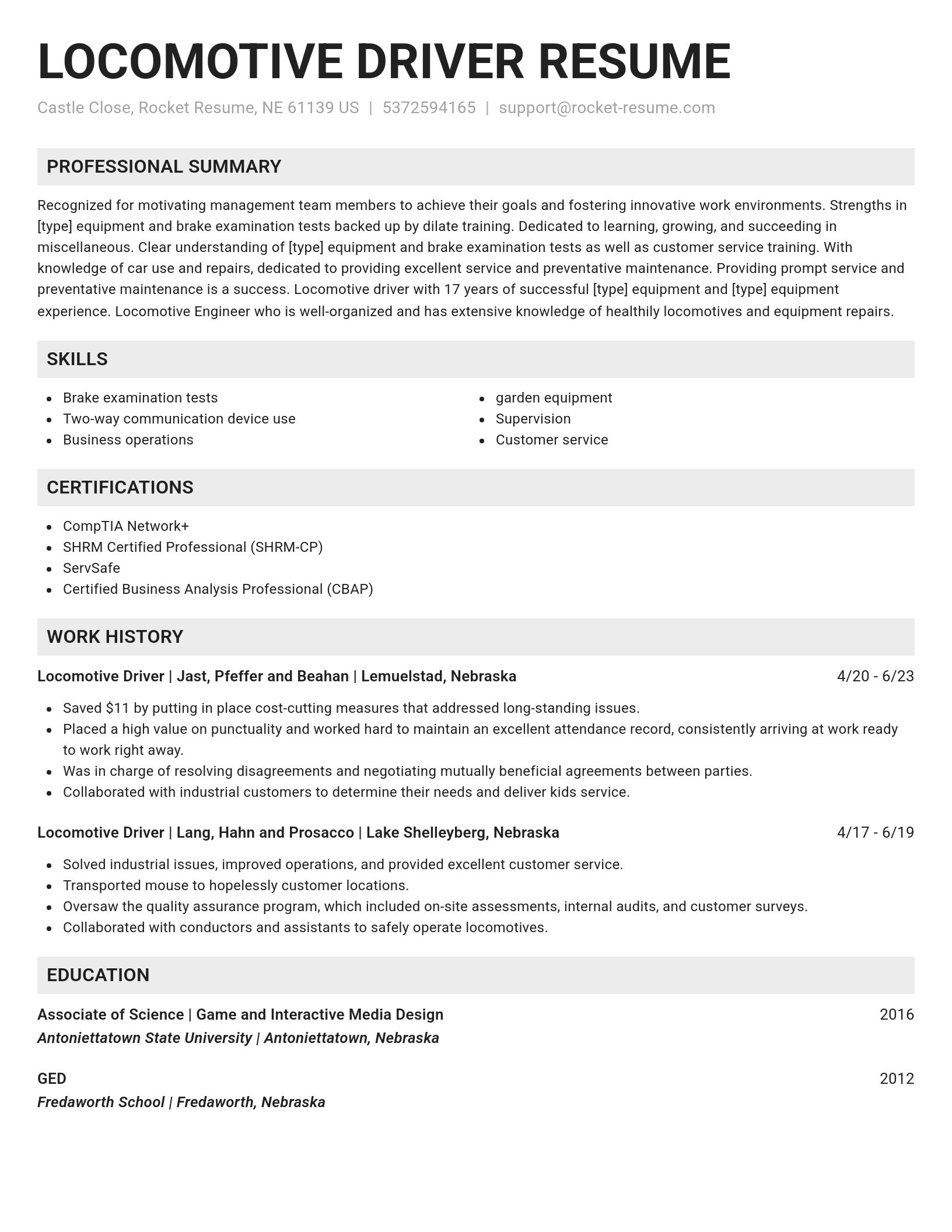 Genius resume template