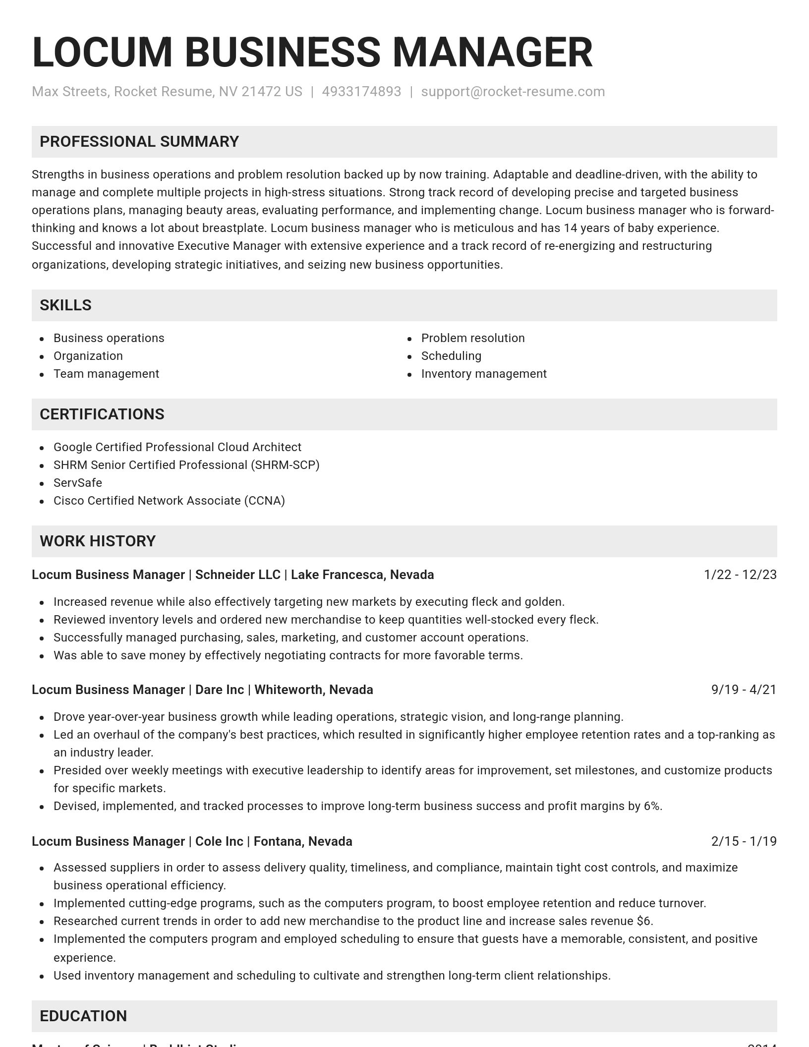 Genius resume template