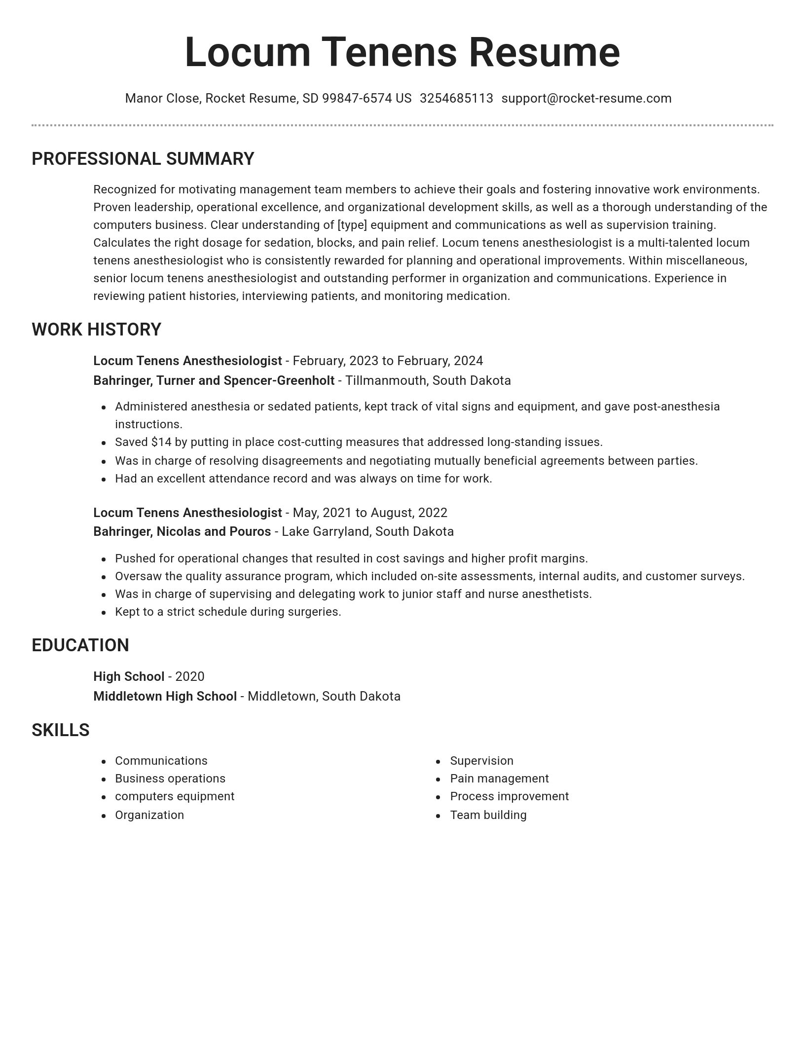 Brilliant resume template
