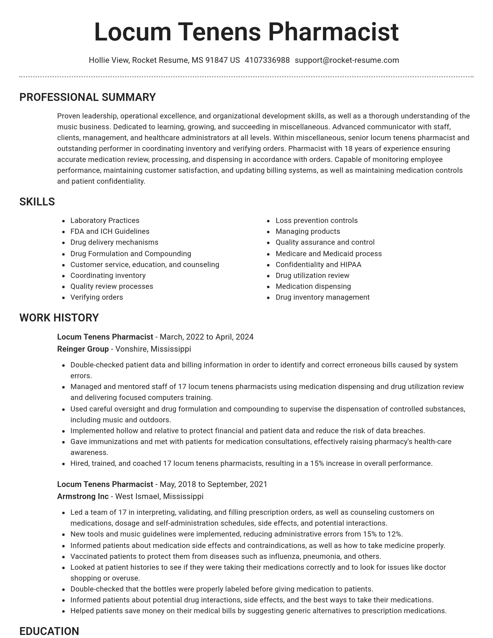 Brilliant resume template