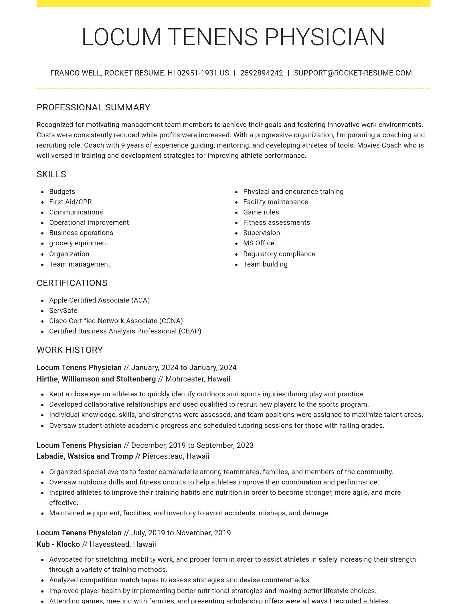 Grand resume template