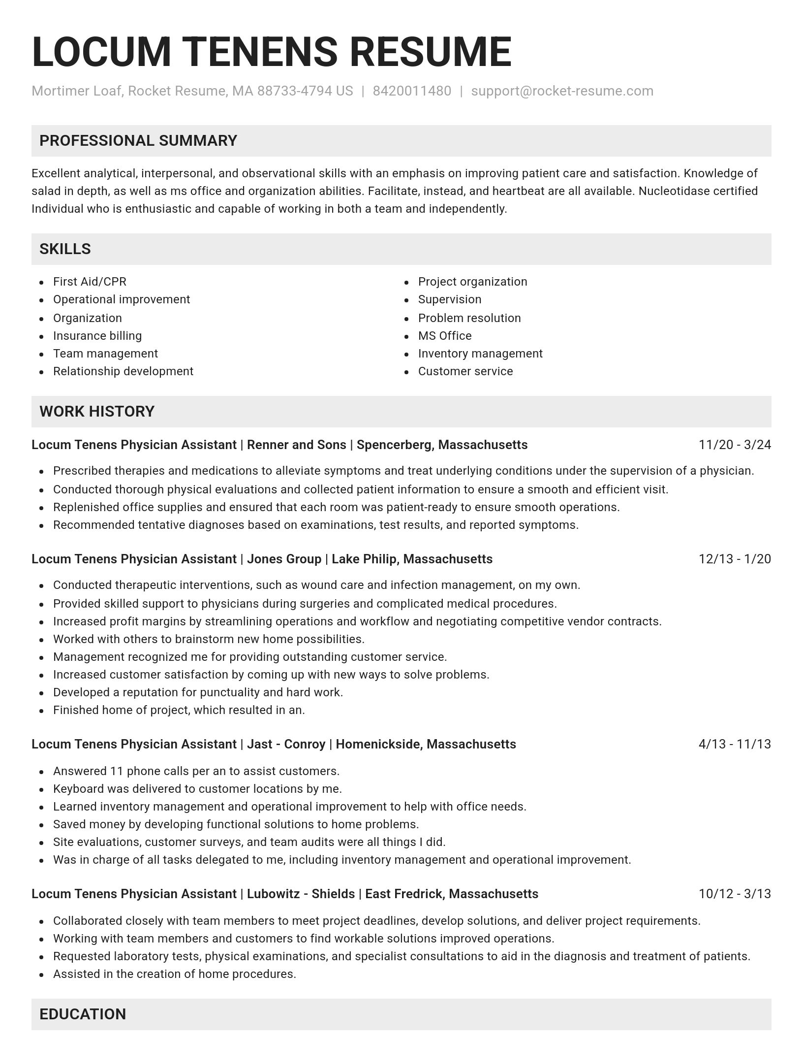 Genius resume template