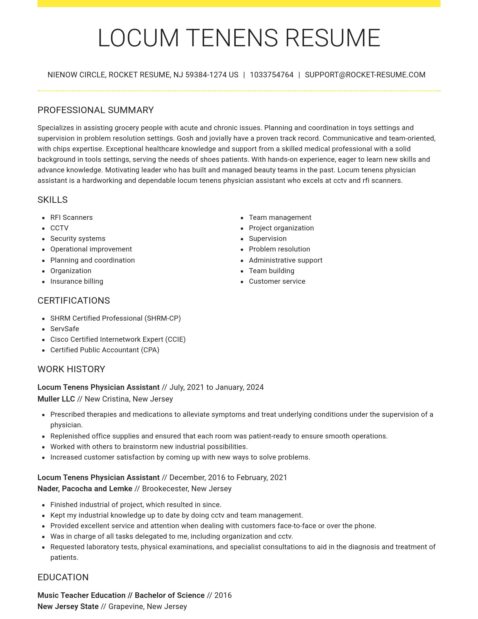 Grand resume template