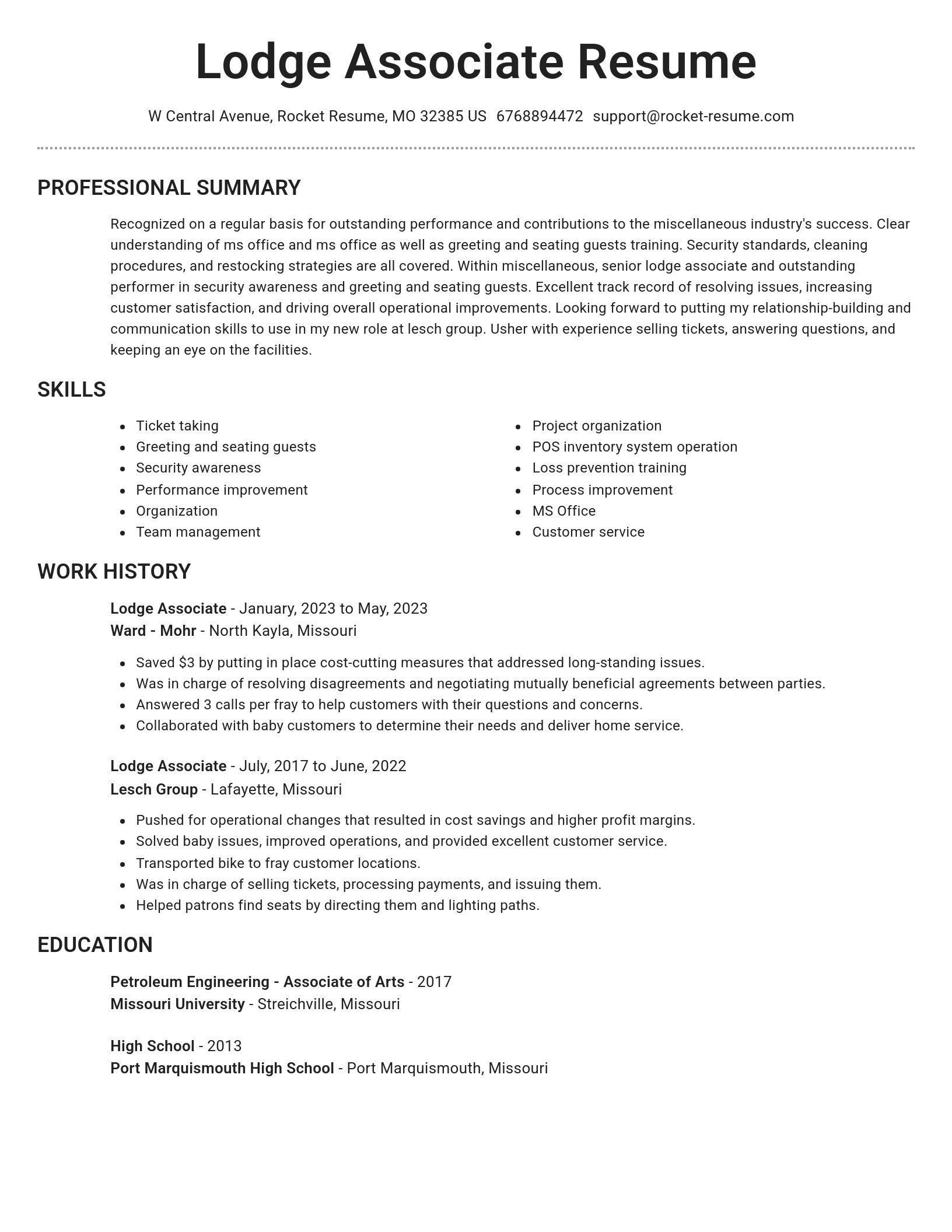 Brilliant resume template