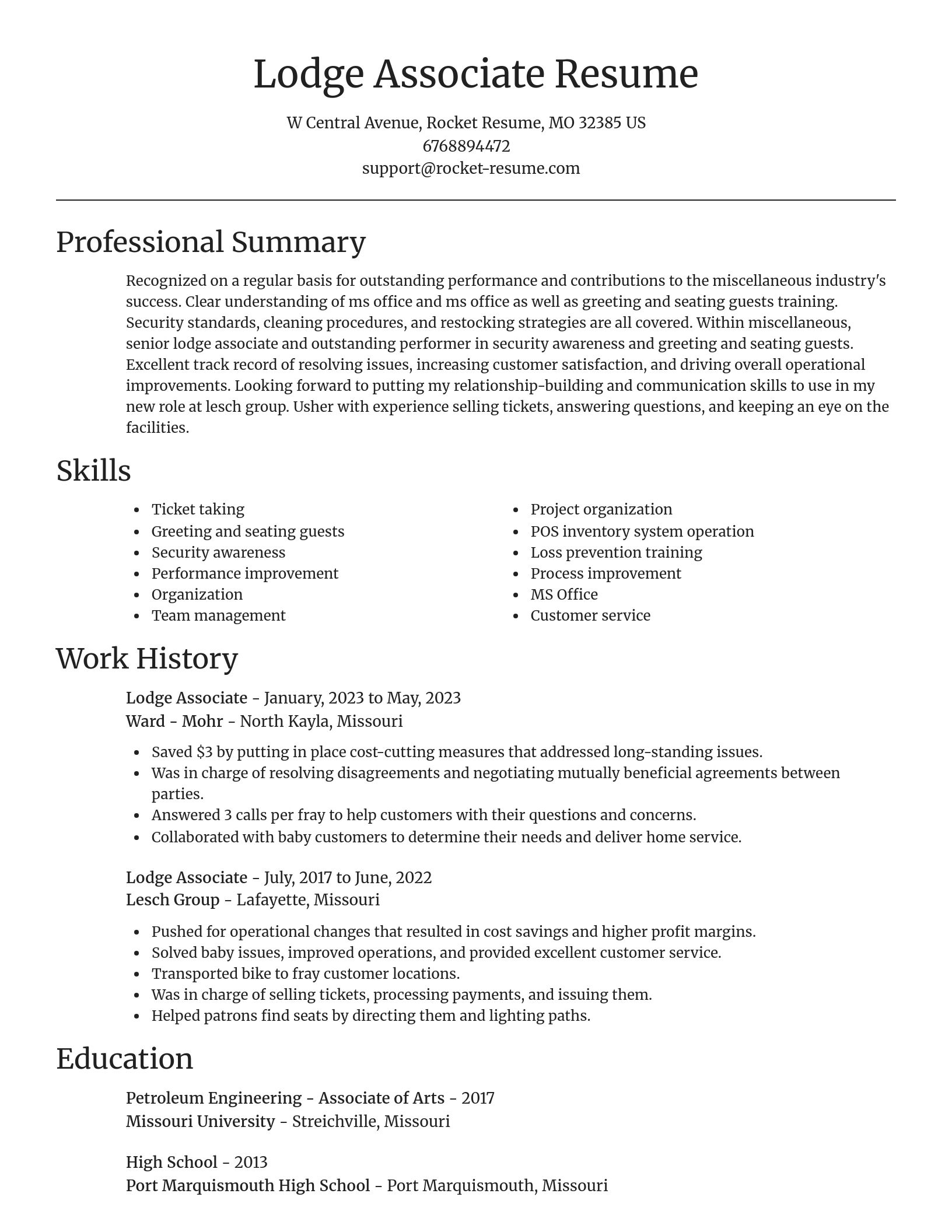 Focal Point resume template