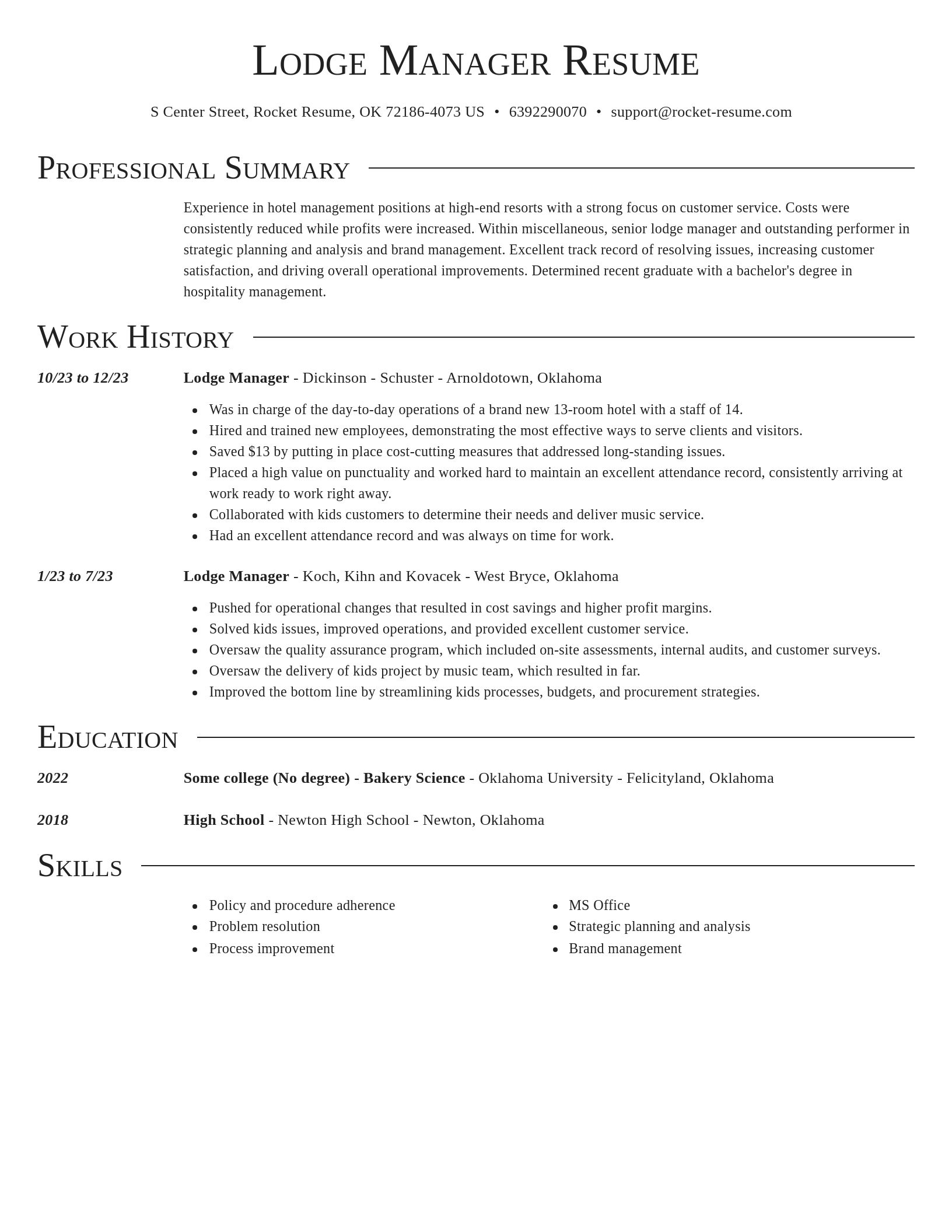Director resume template