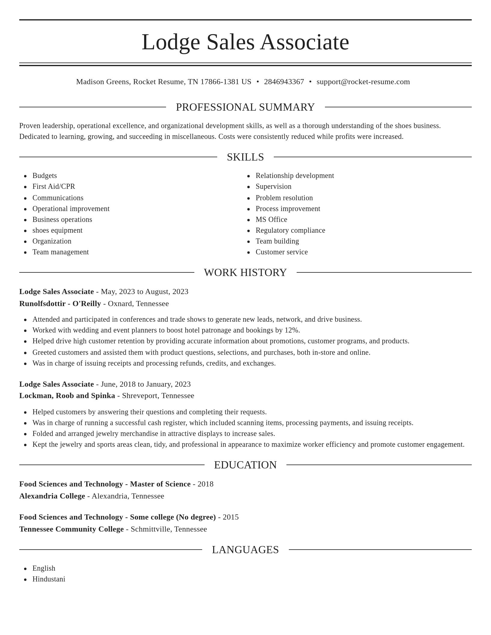 Elegant resume template