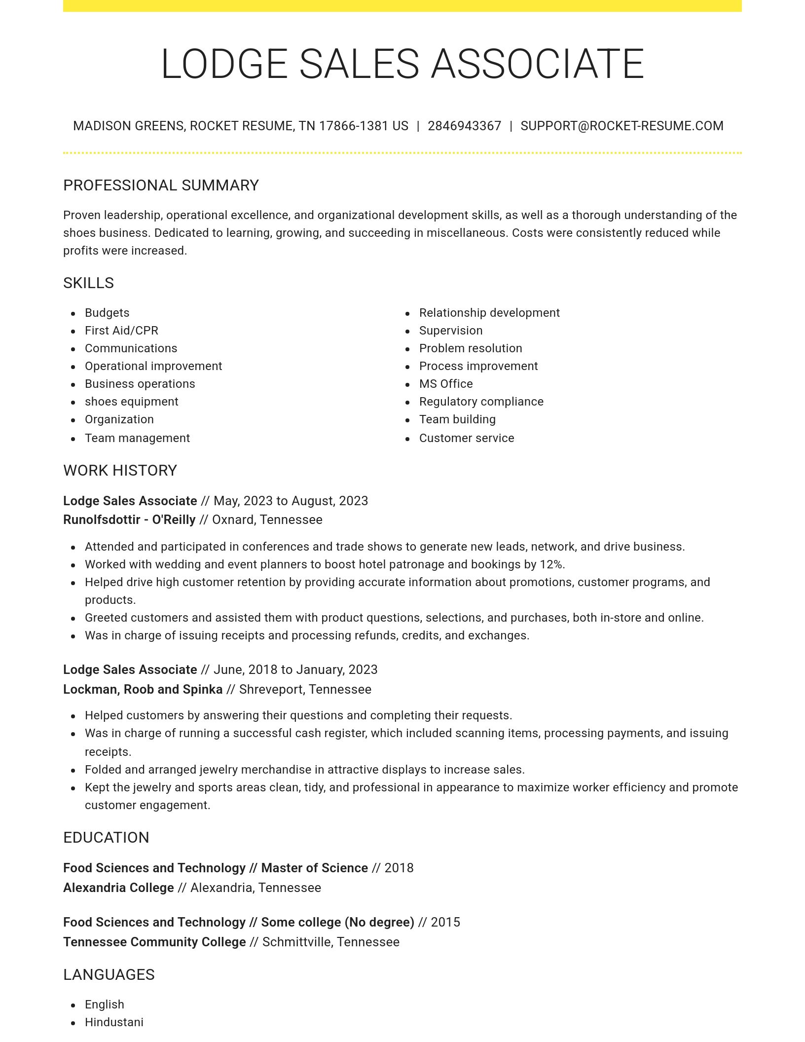 Grand resume template