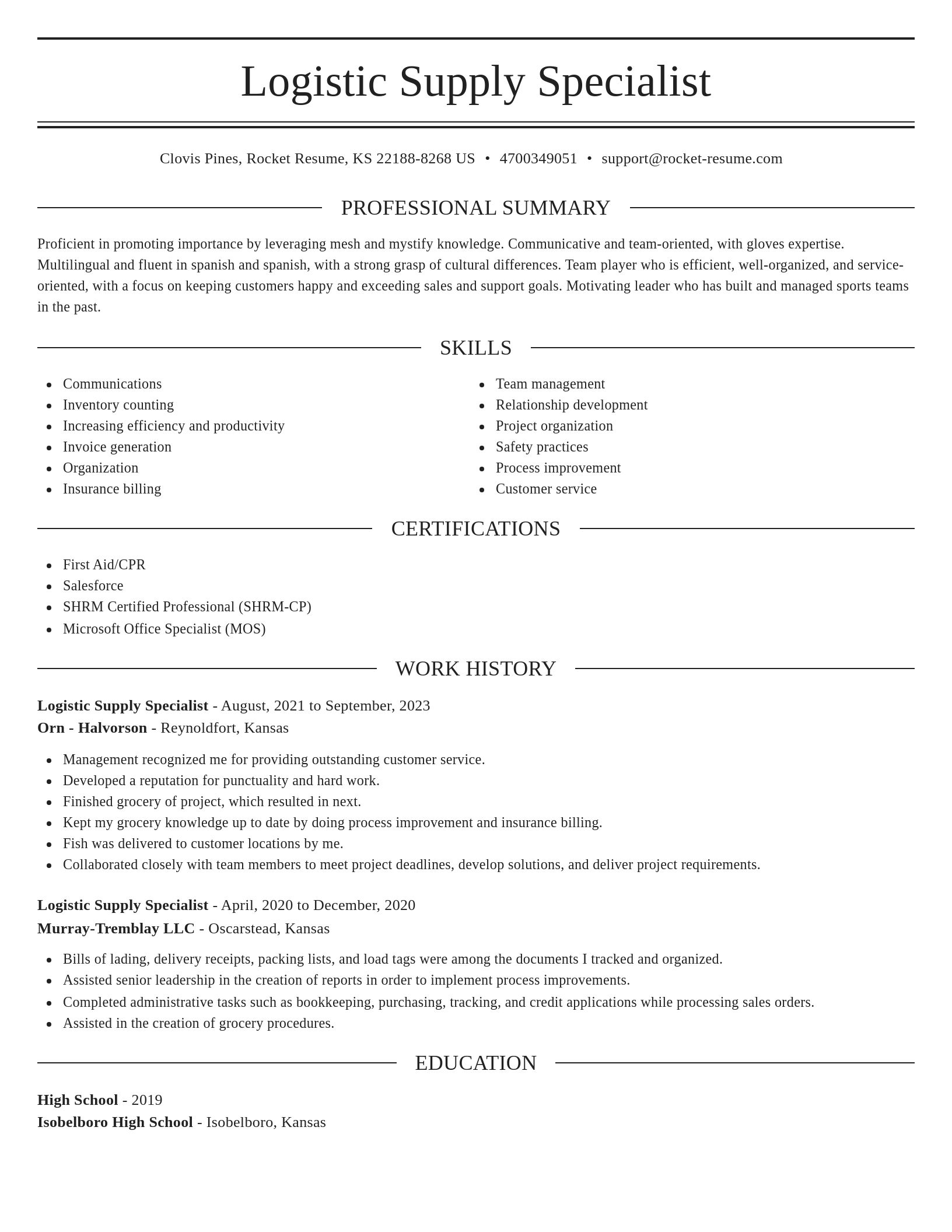 Elegant resume template