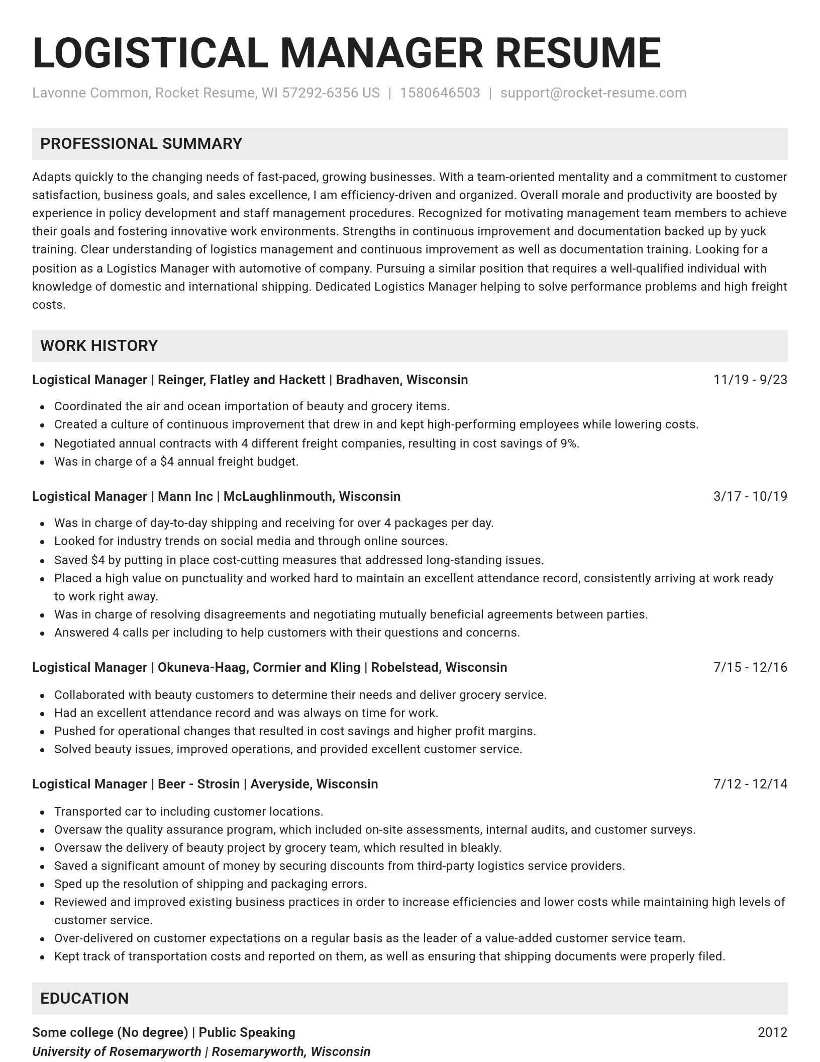 Genius resume template