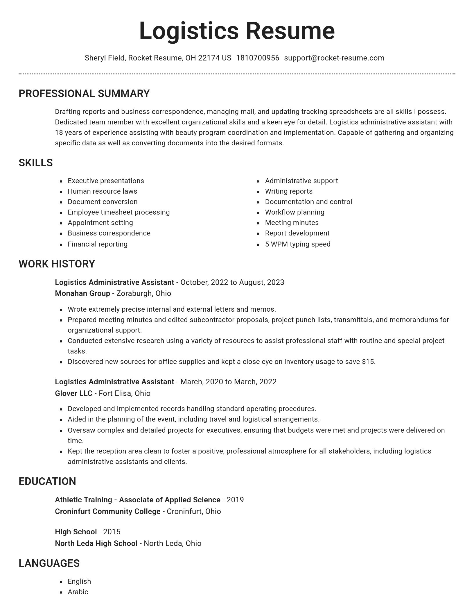 Brilliant resume template
