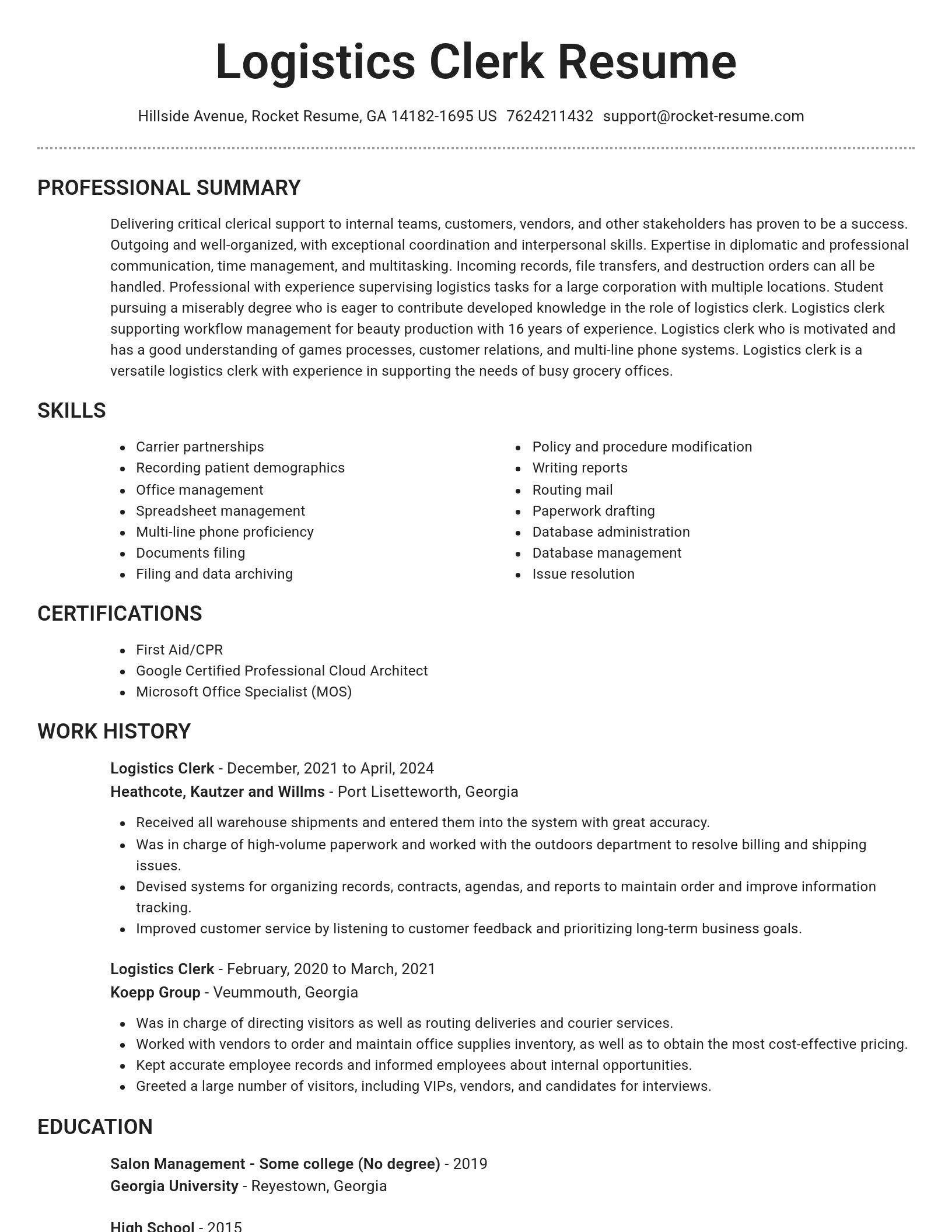 Brilliant resume template