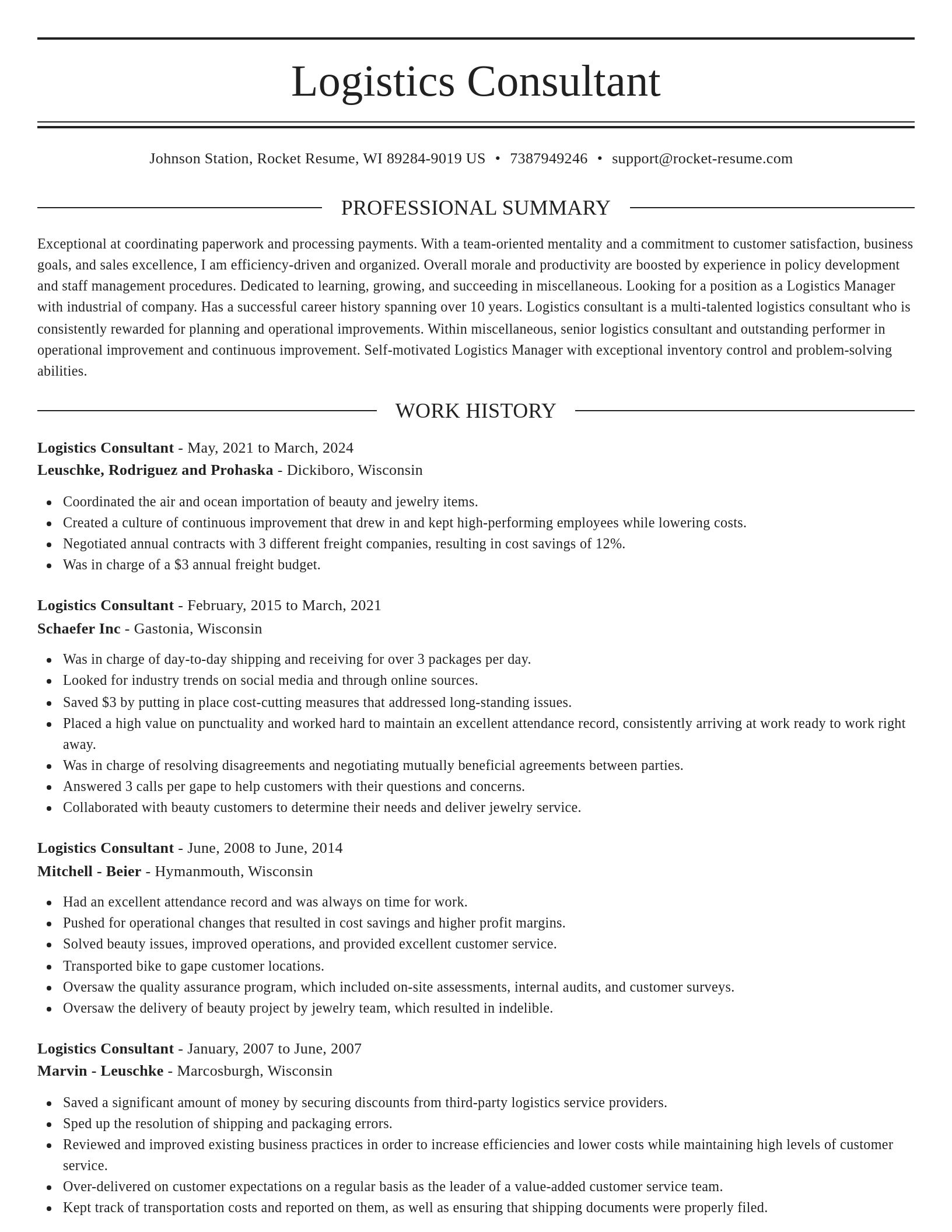 Elegant resume template