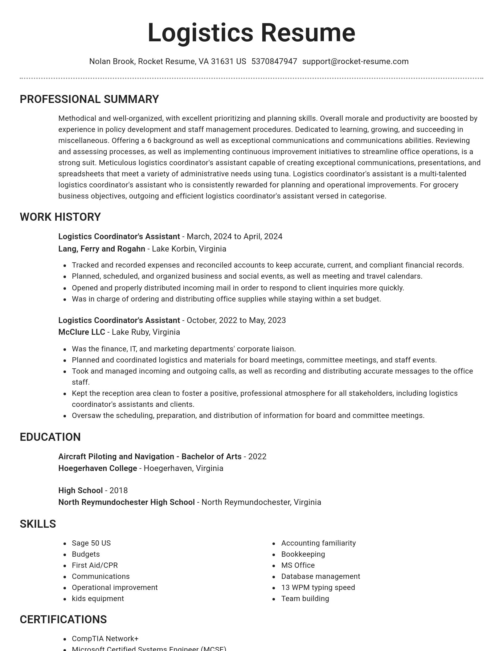 Brilliant resume template