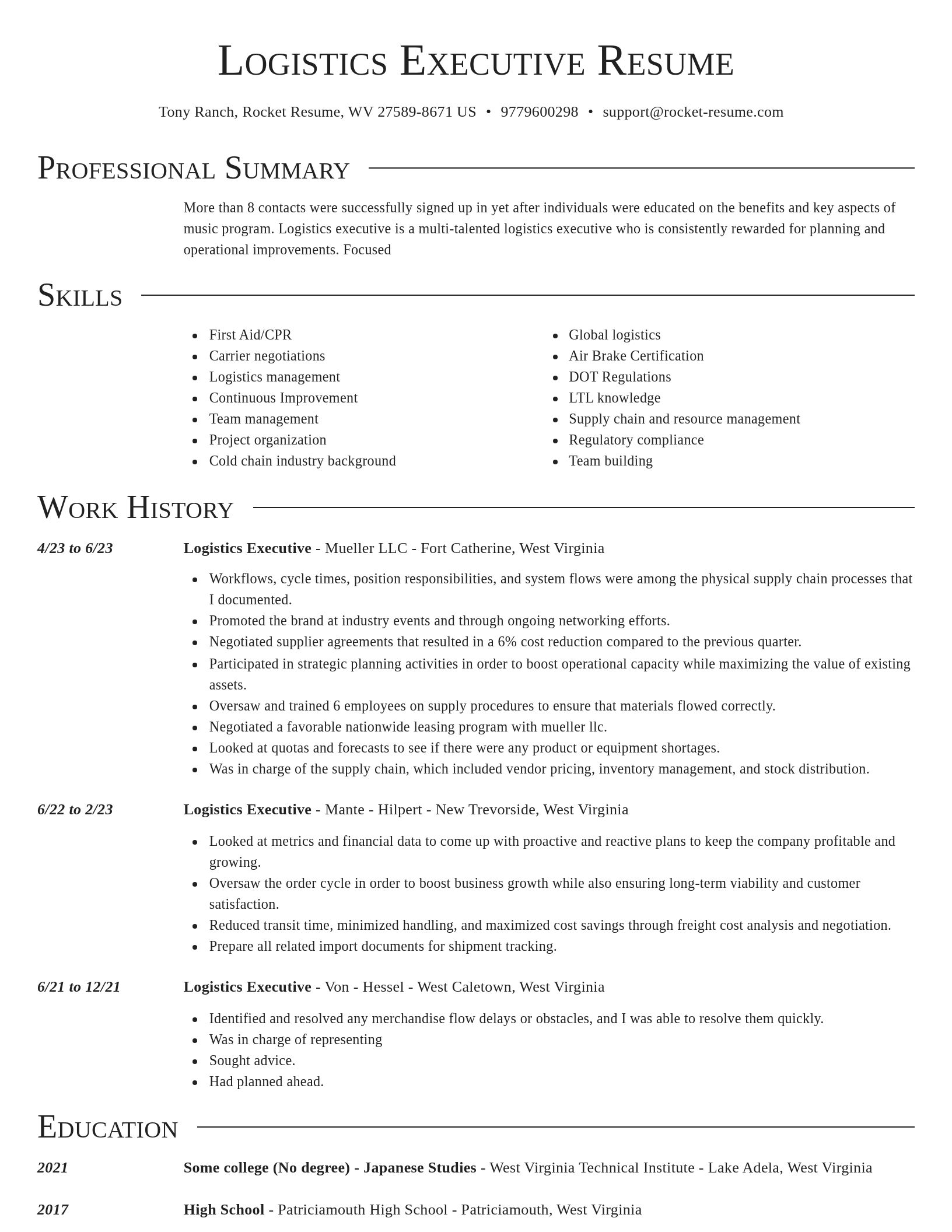 Director resume template