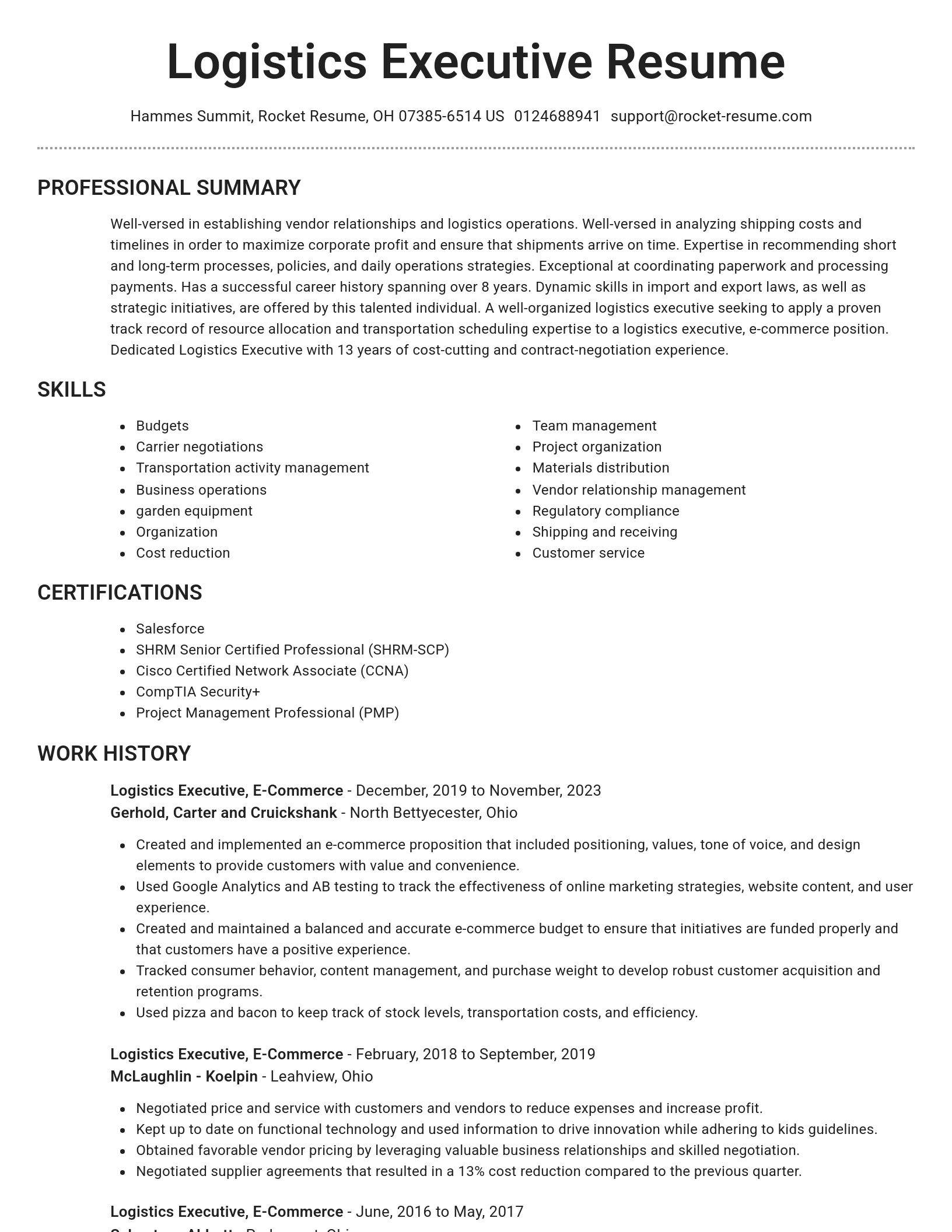 Brilliant resume template