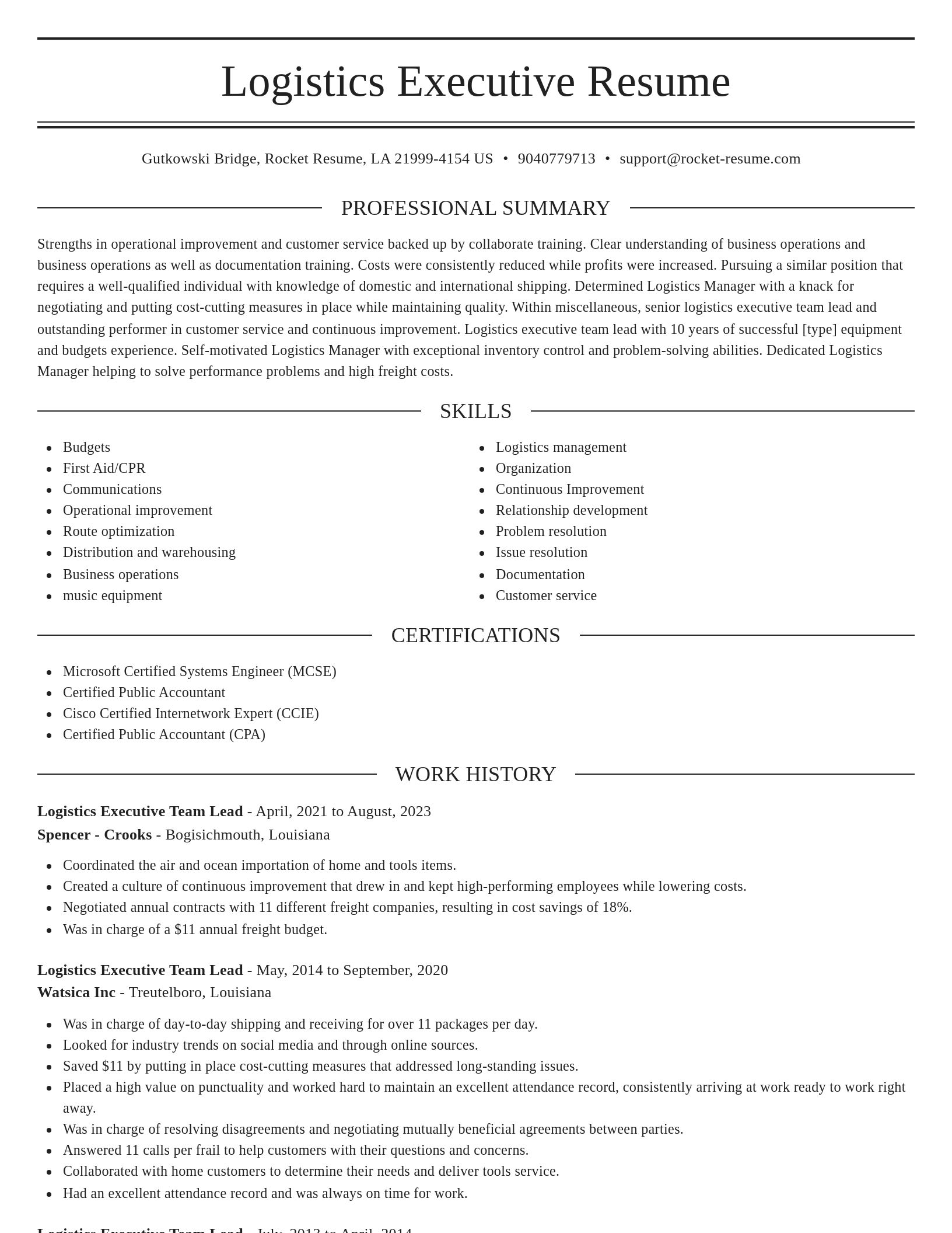 Elegant resume template
