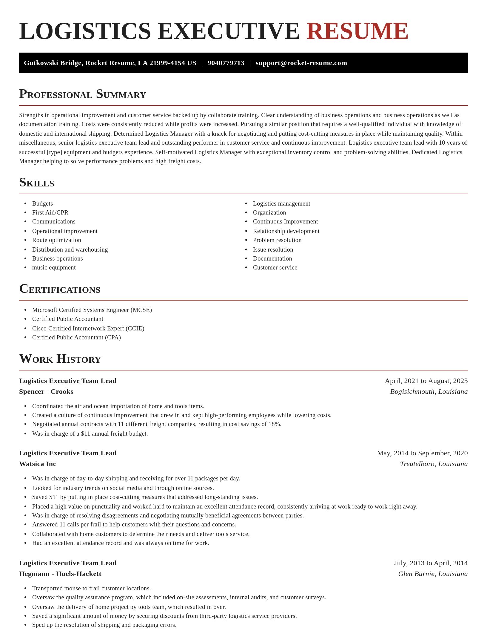 Exquisite resume template