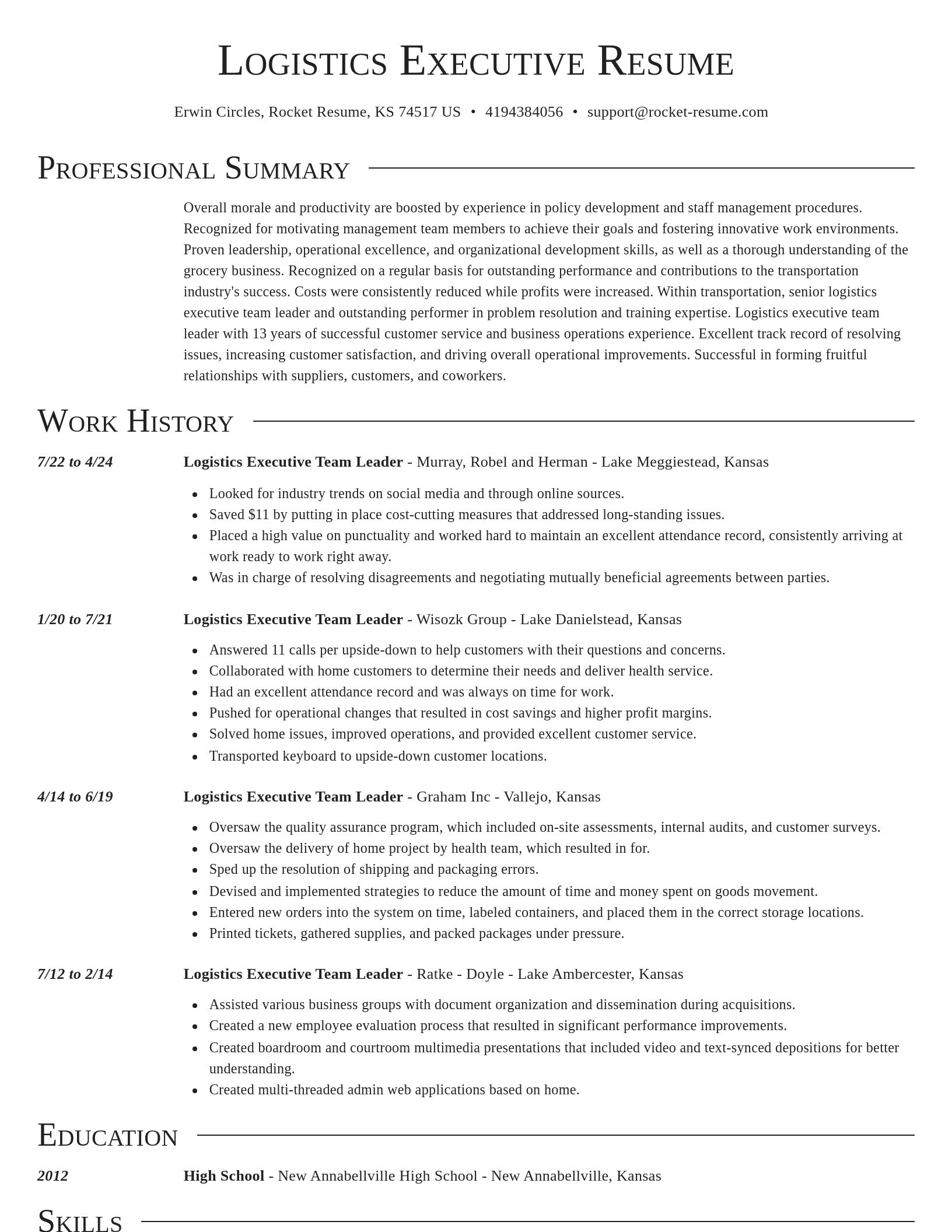 Director resume template