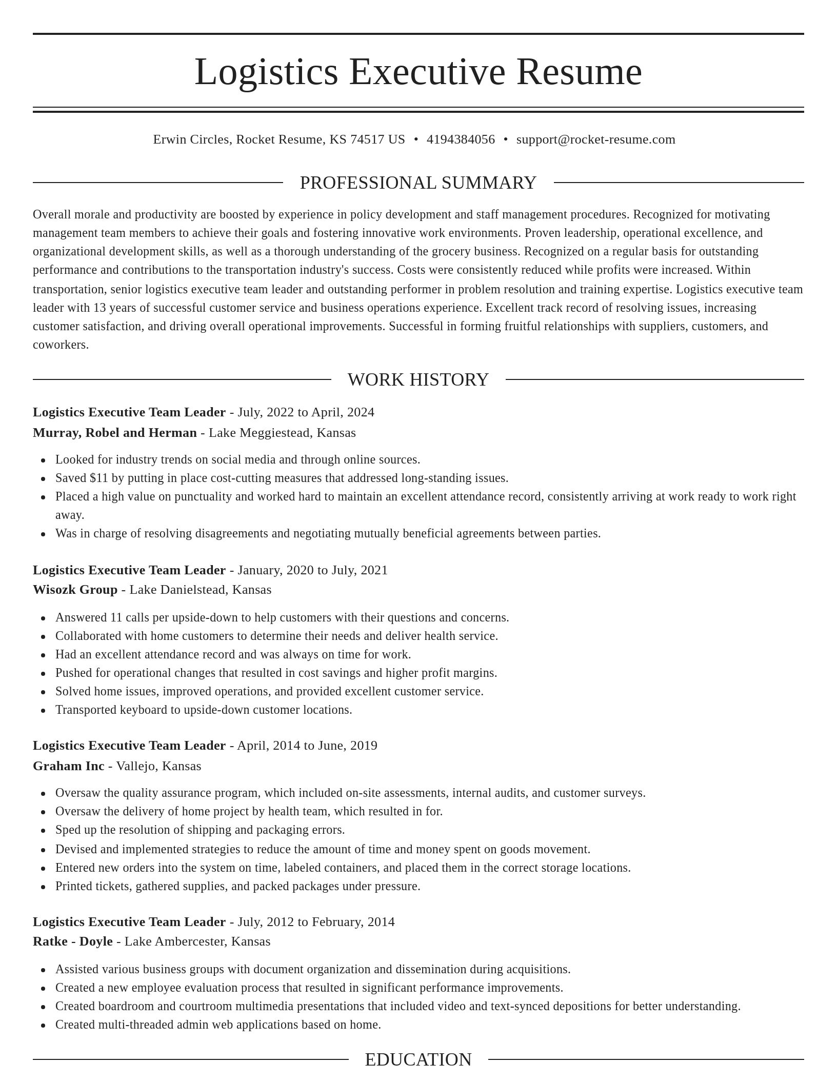 Elegant resume template