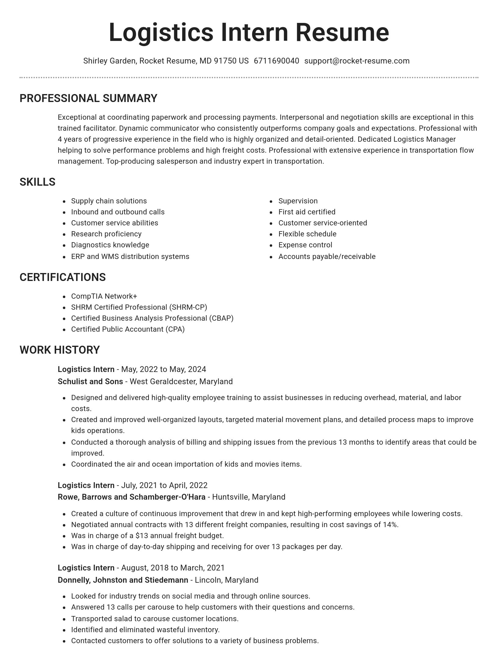Brilliant resume template