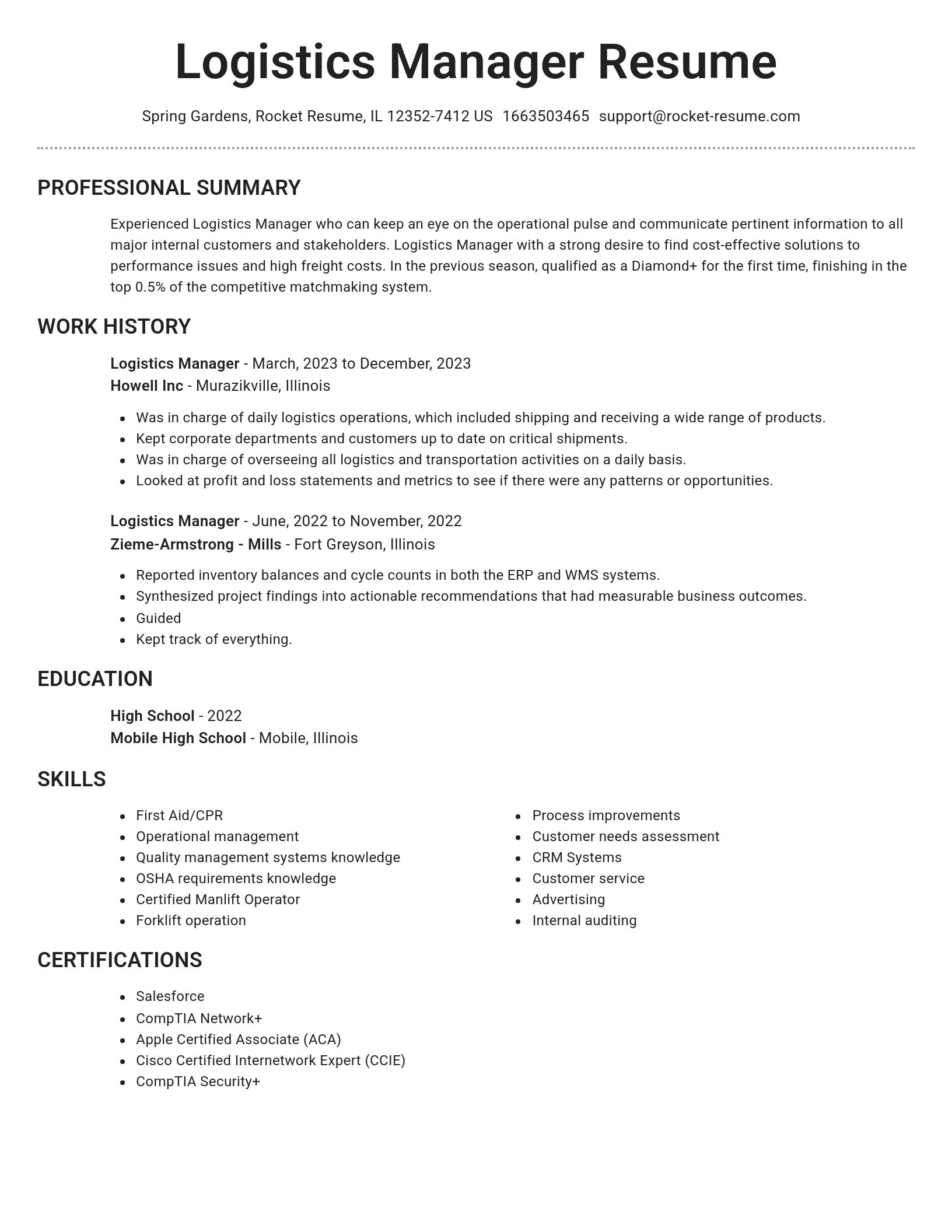 Brilliant resume template