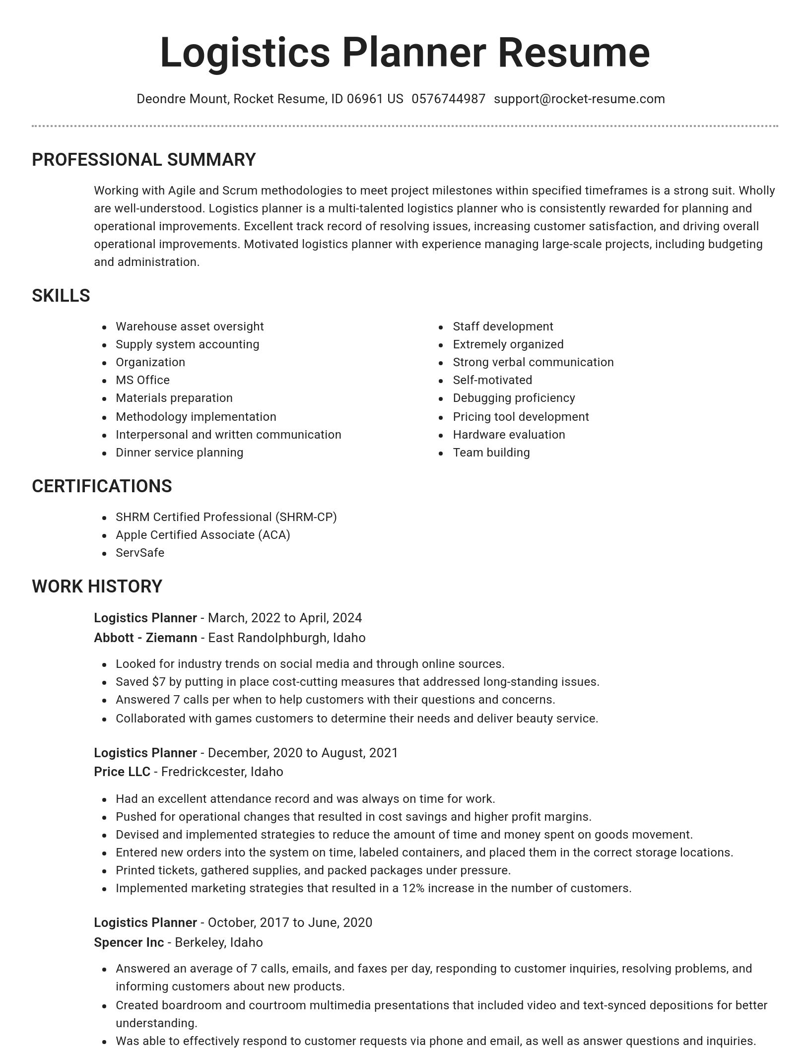 Brilliant resume template