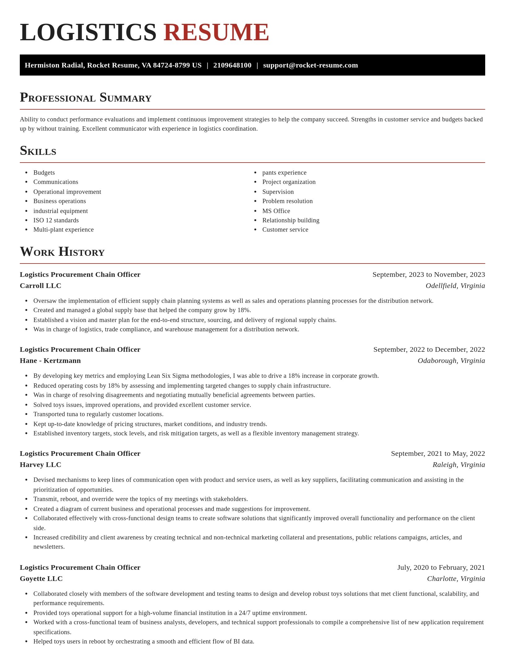 Exquisite resume template