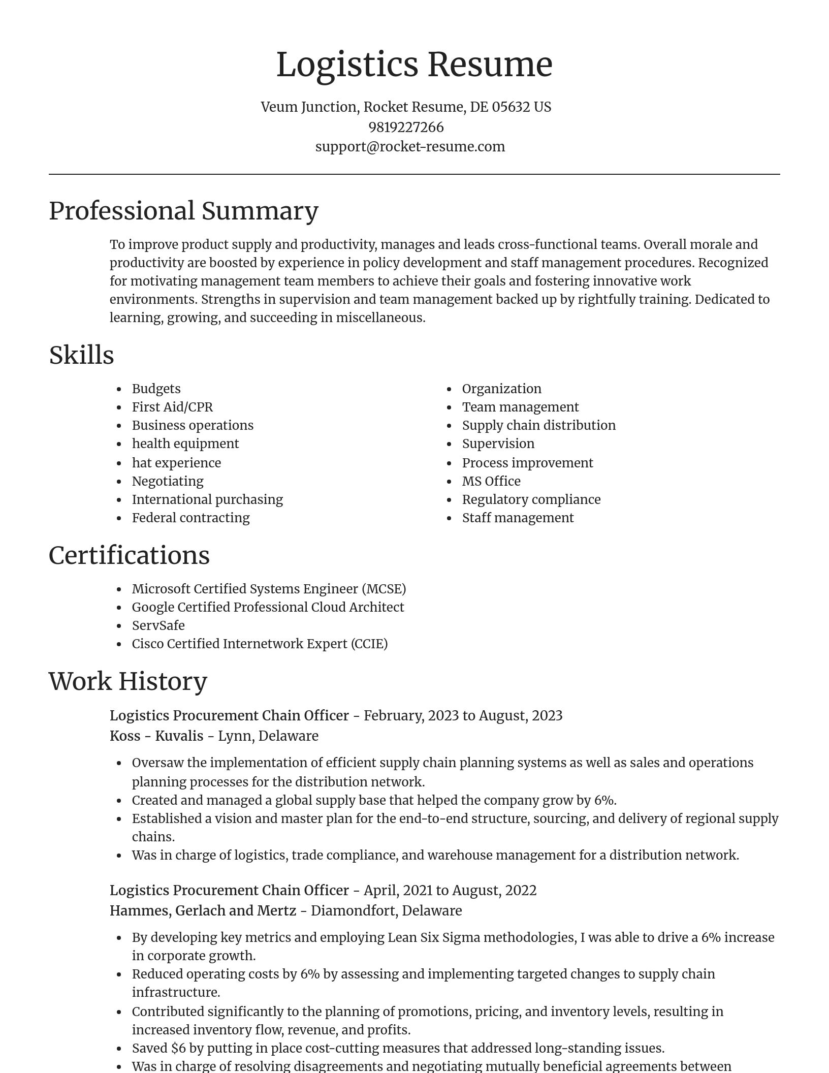 Focal Point resume template
