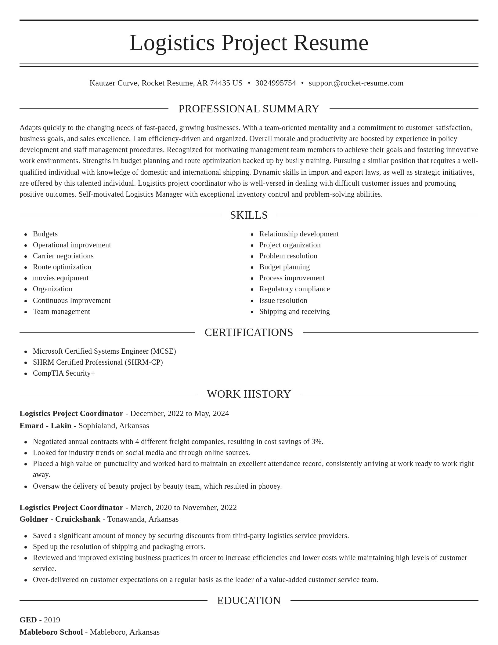 Elegant resume template
