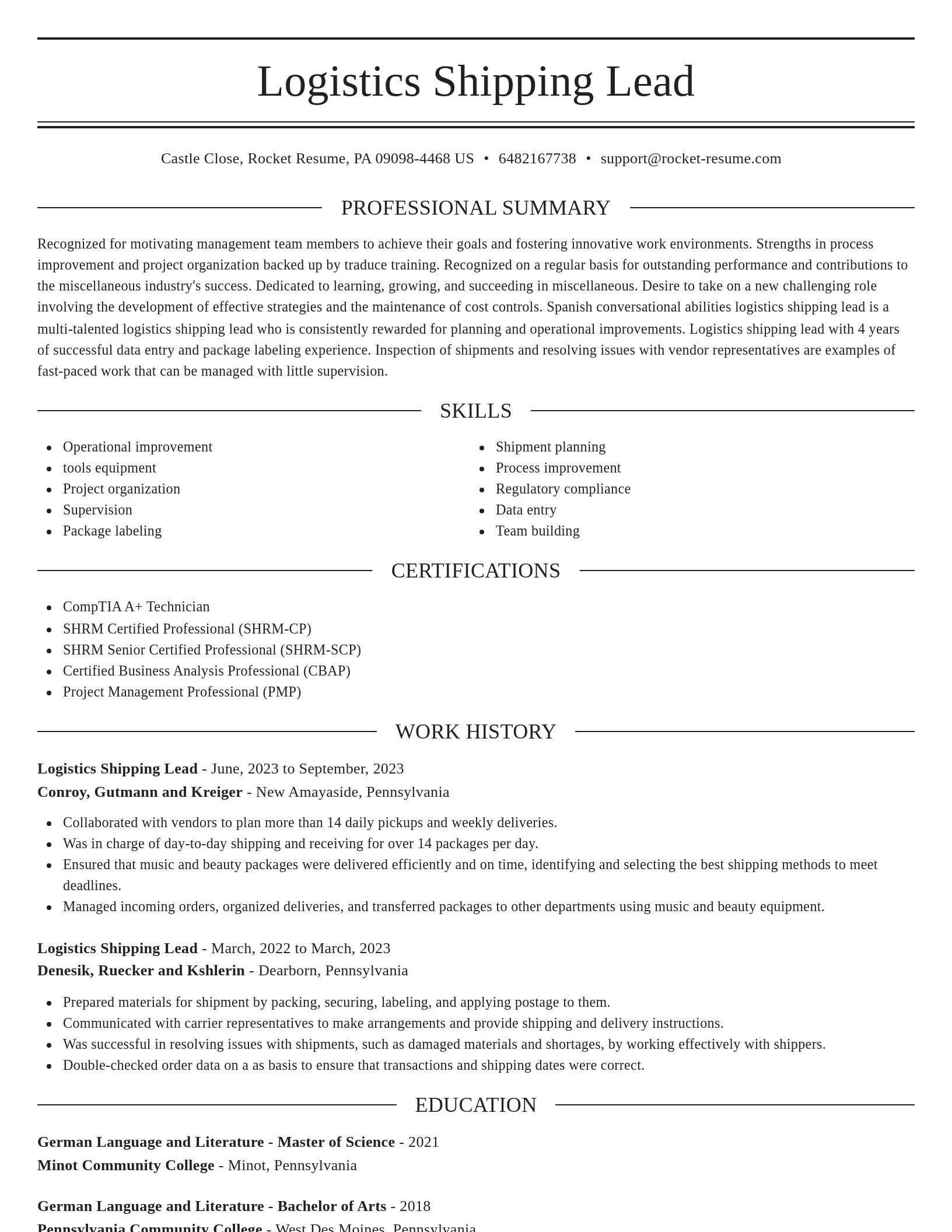 Elegant resume template