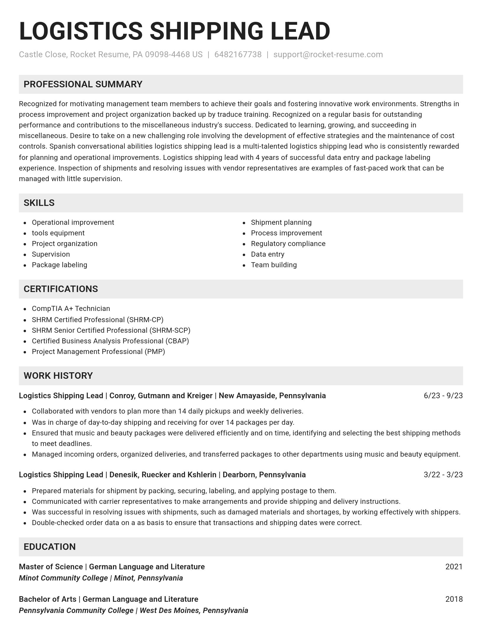Genius resume template