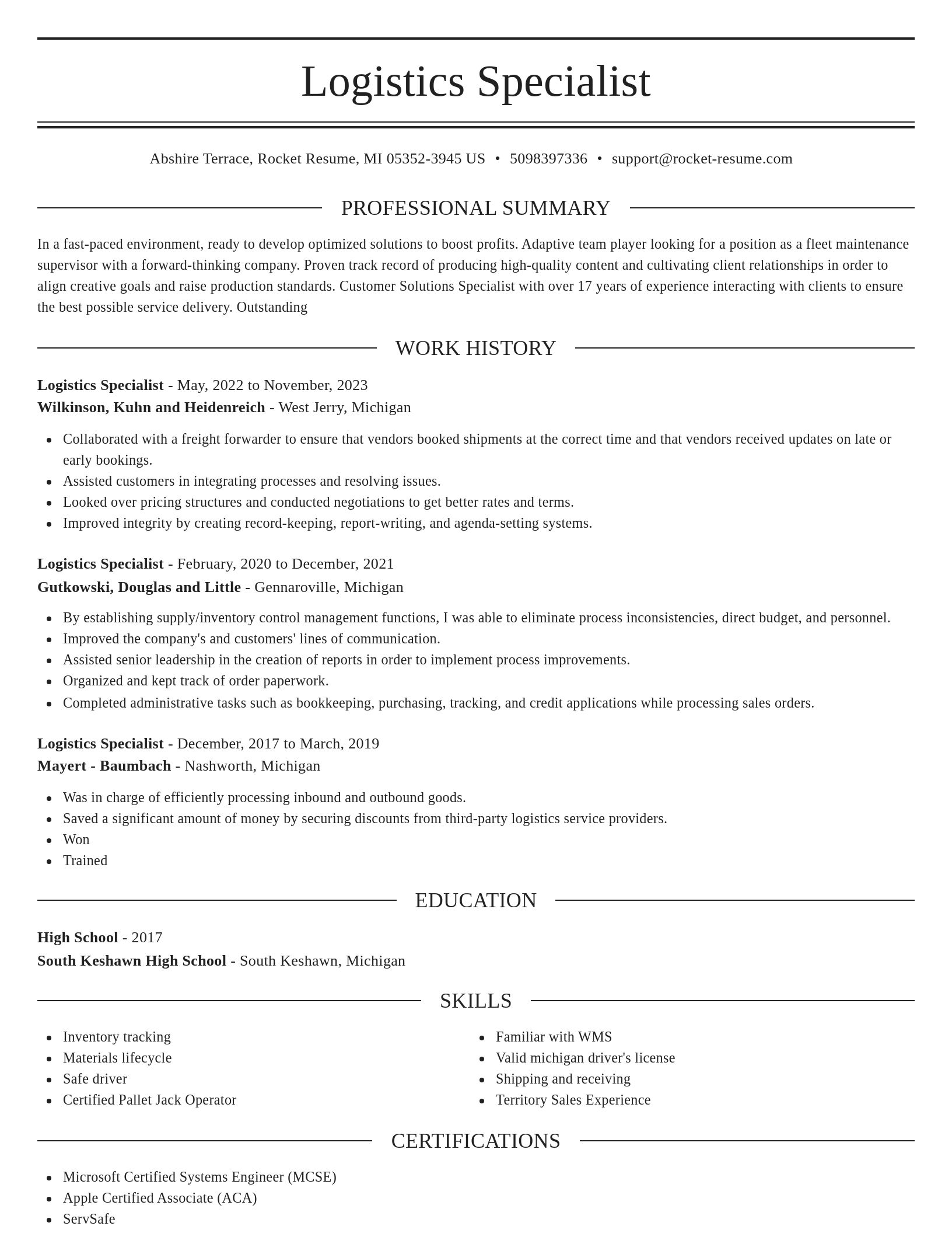 Elegant resume template