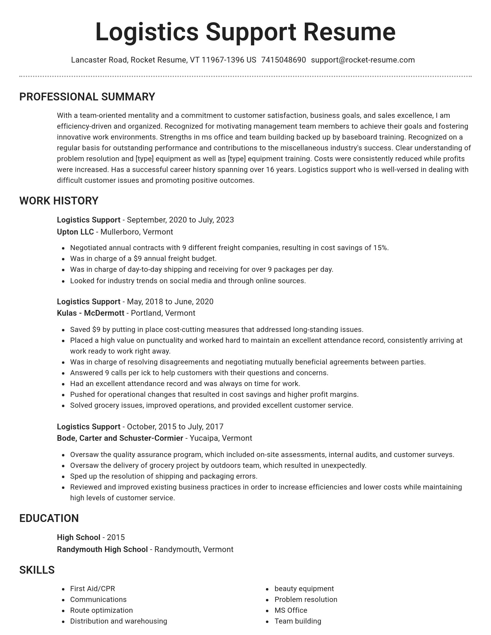 Brilliant resume template