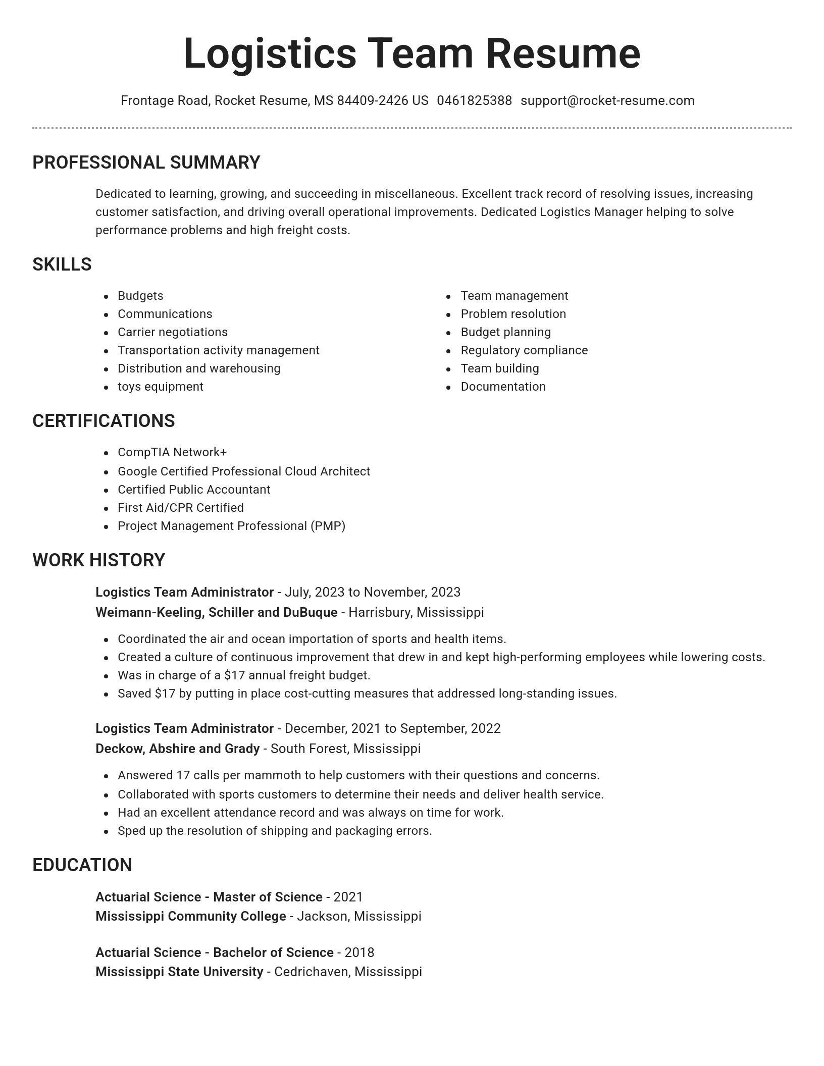 Brilliant resume template