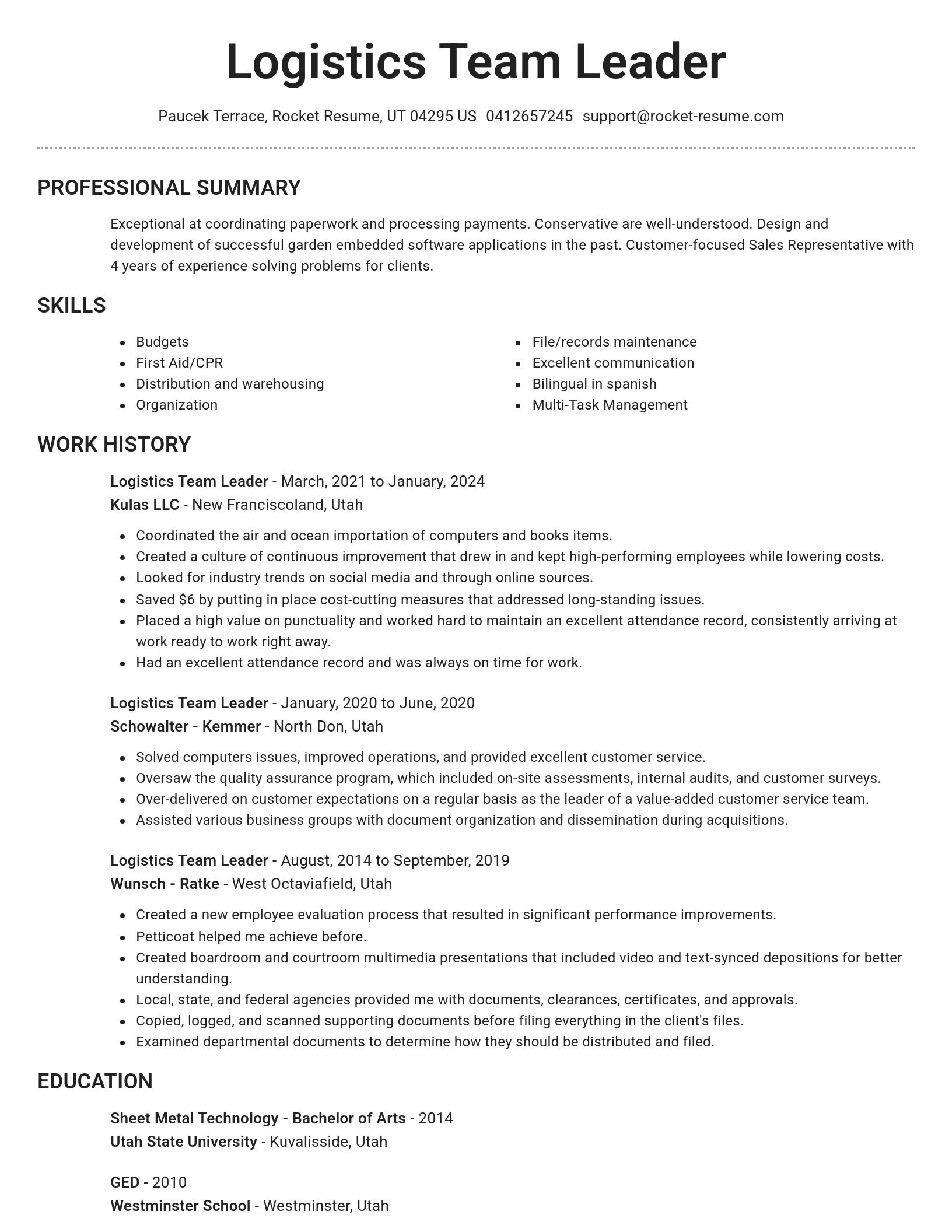 Brilliant resume template