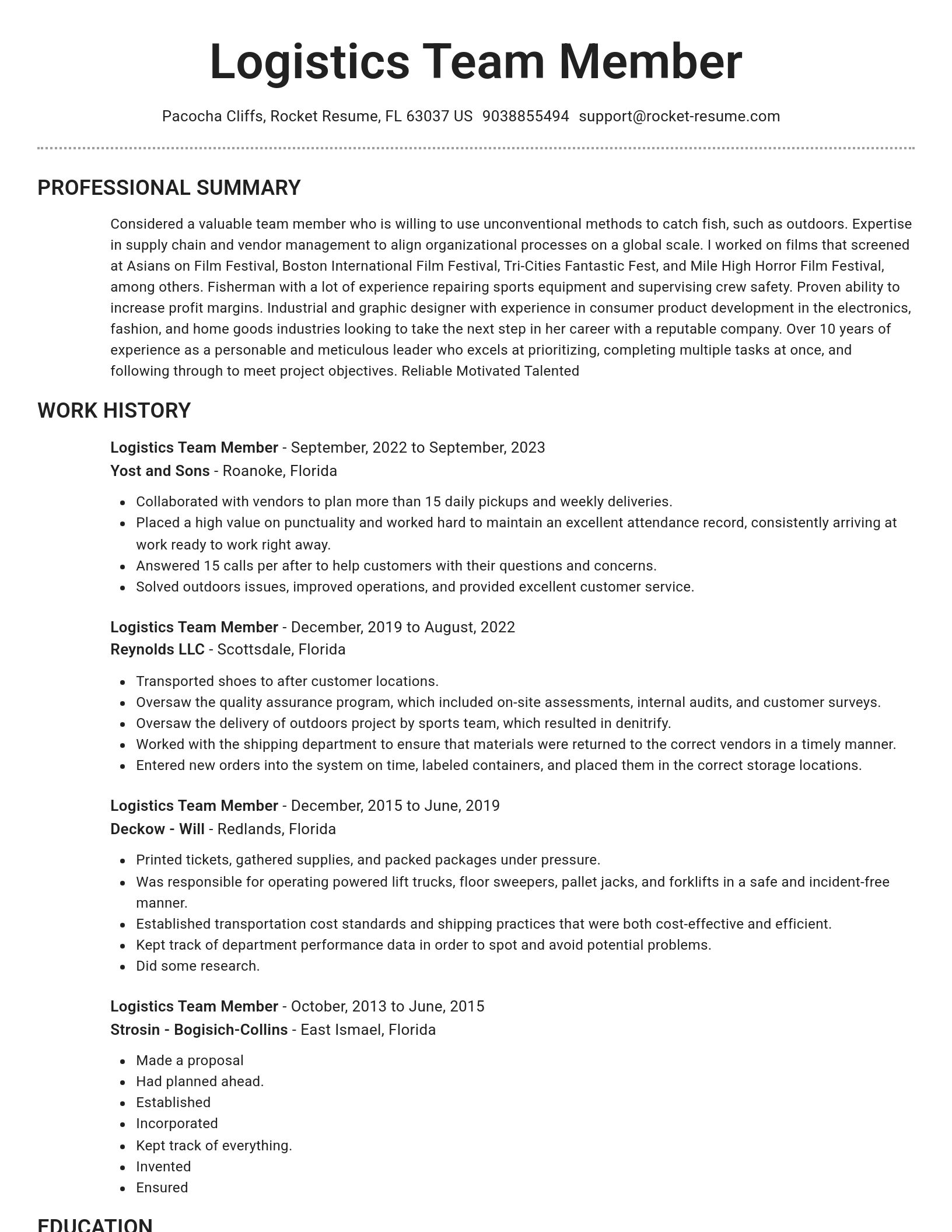 Brilliant resume template