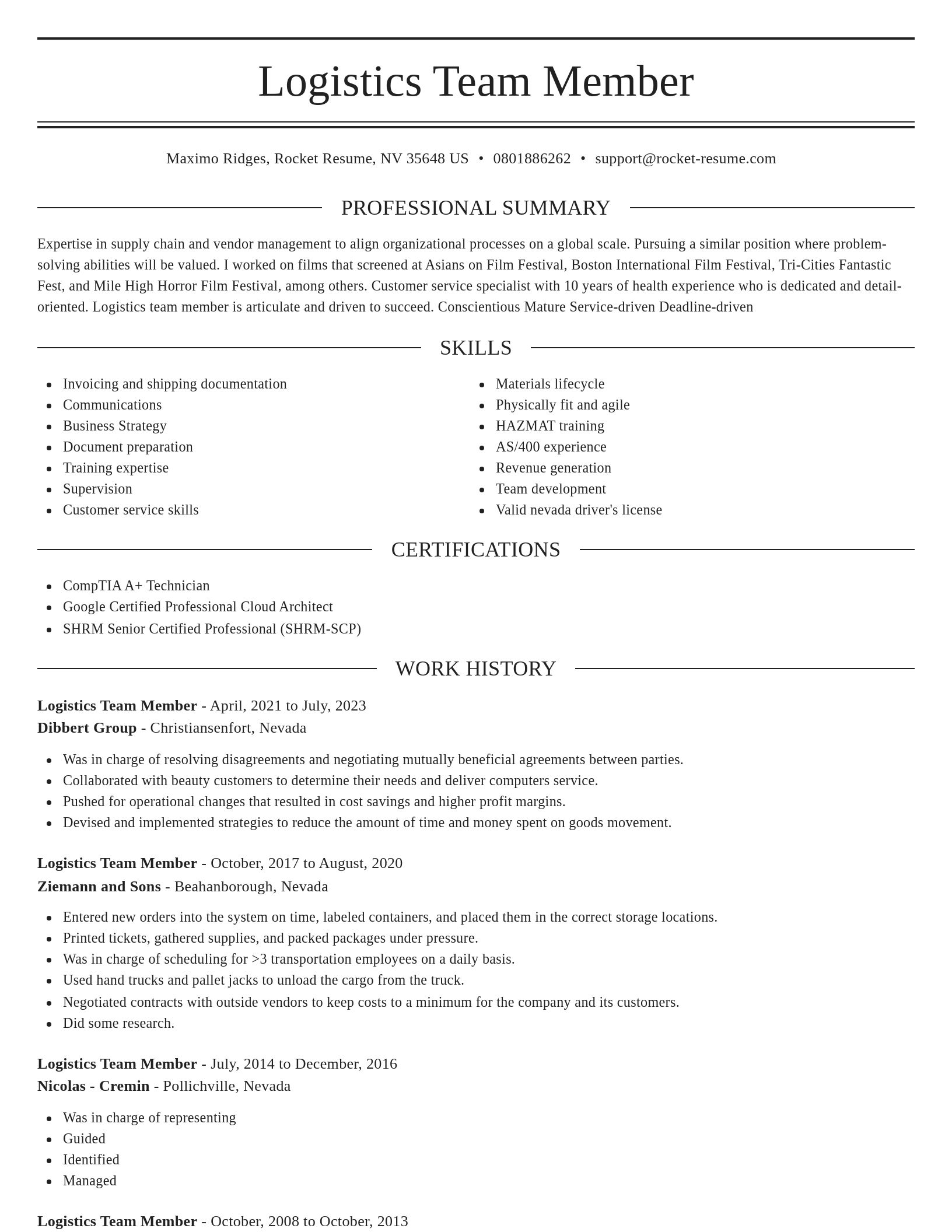 Elegant resume template
