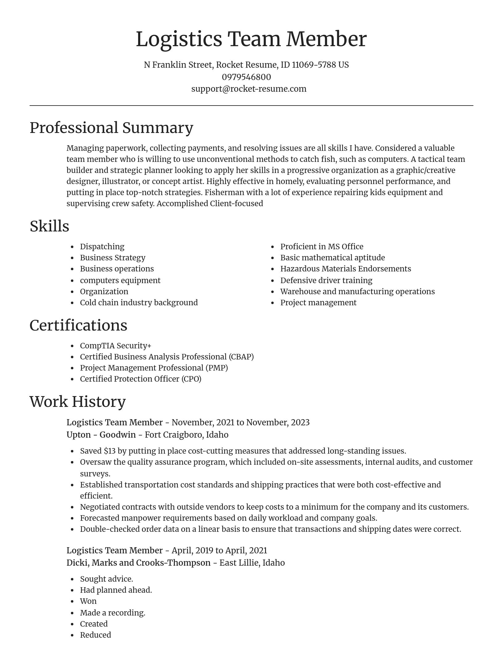 Focal Point resume template