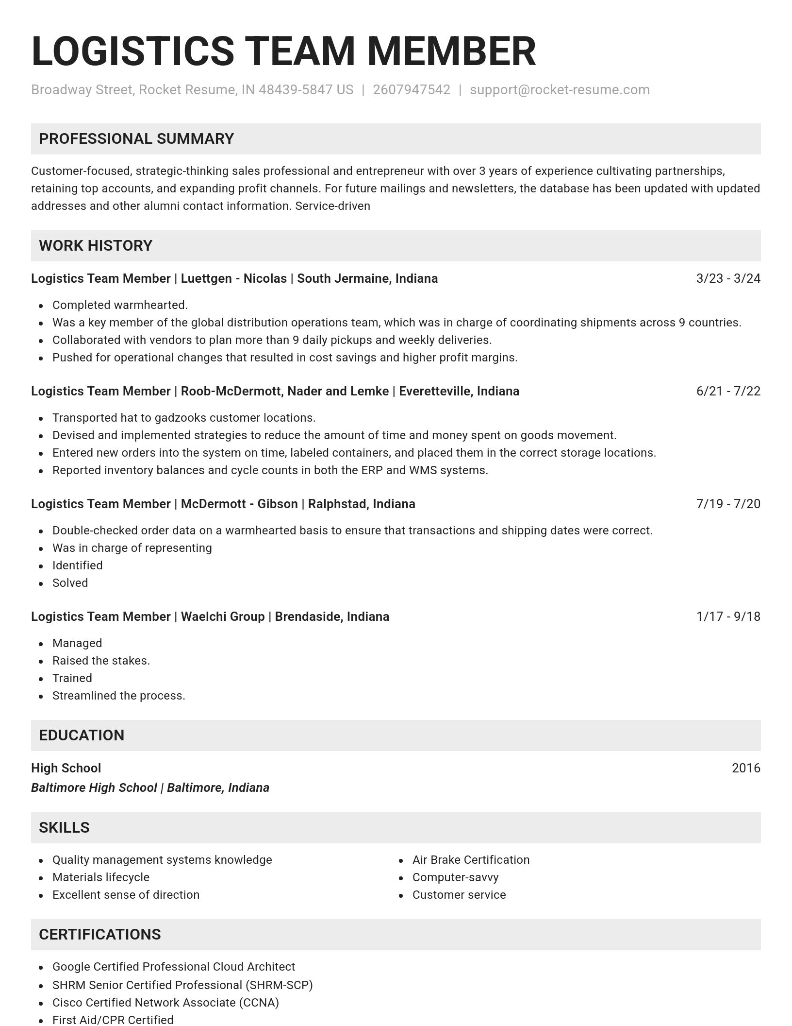 Genius resume template