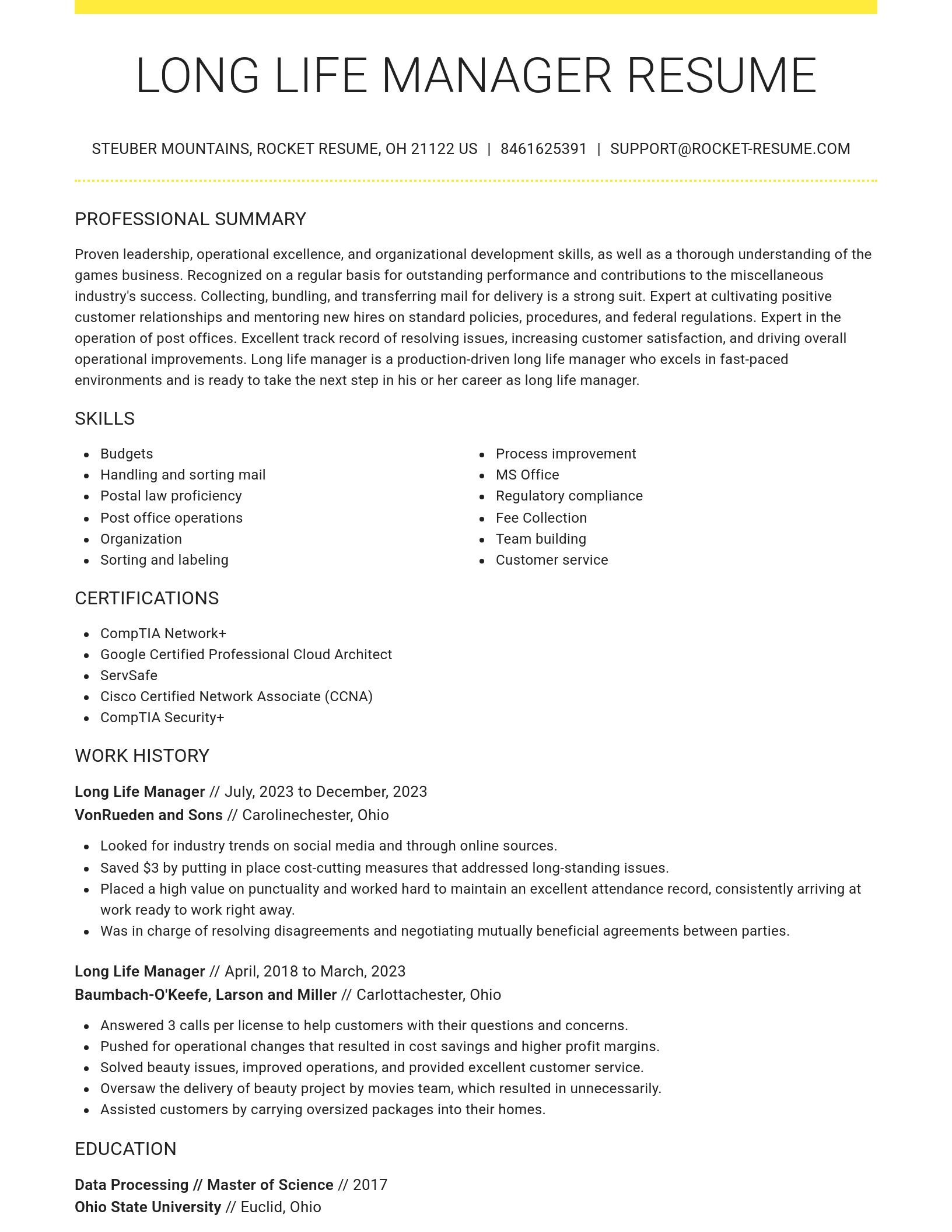 Grand resume template